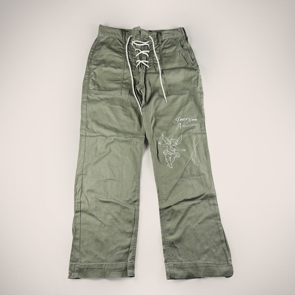 Atmos Pink x Just A Noon Lace Green Work Pants (S)