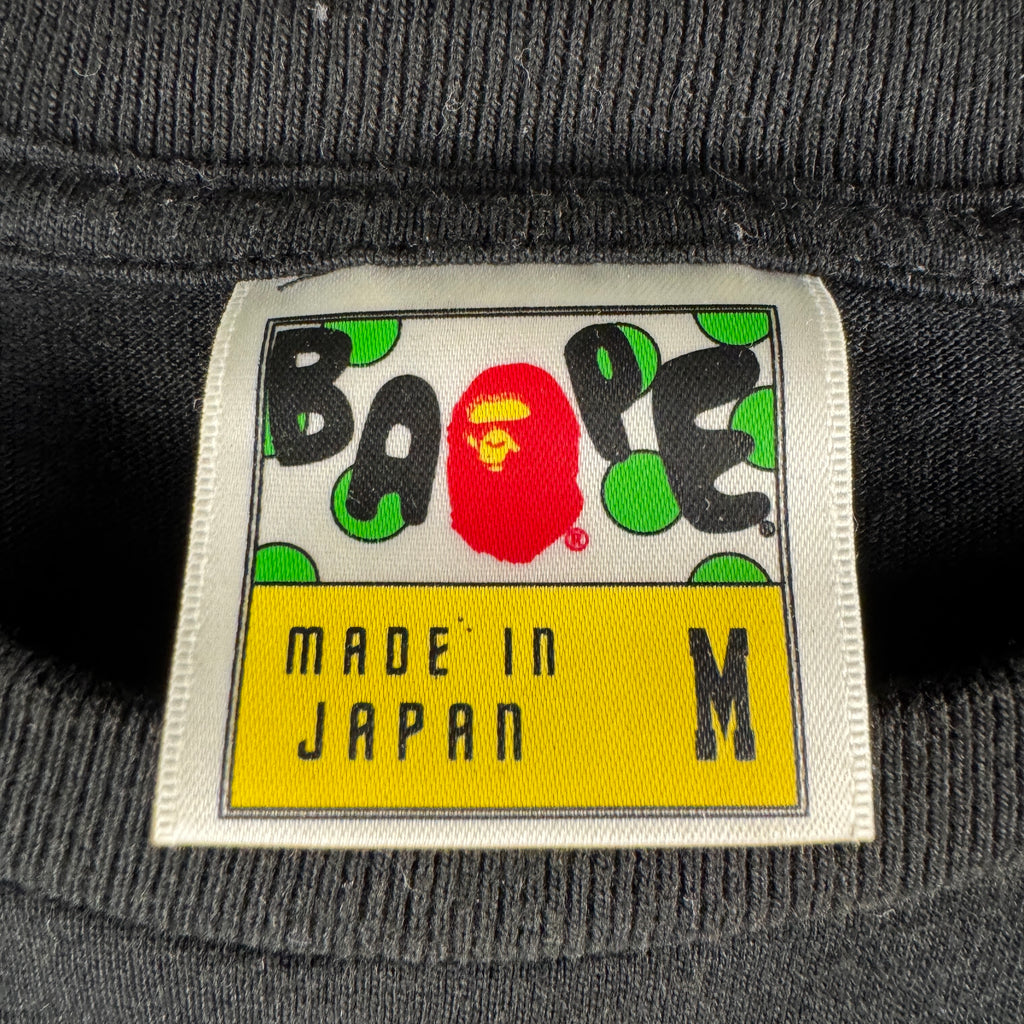 BAPE Nordic Print Purple Baby Milo Black Tee (M)