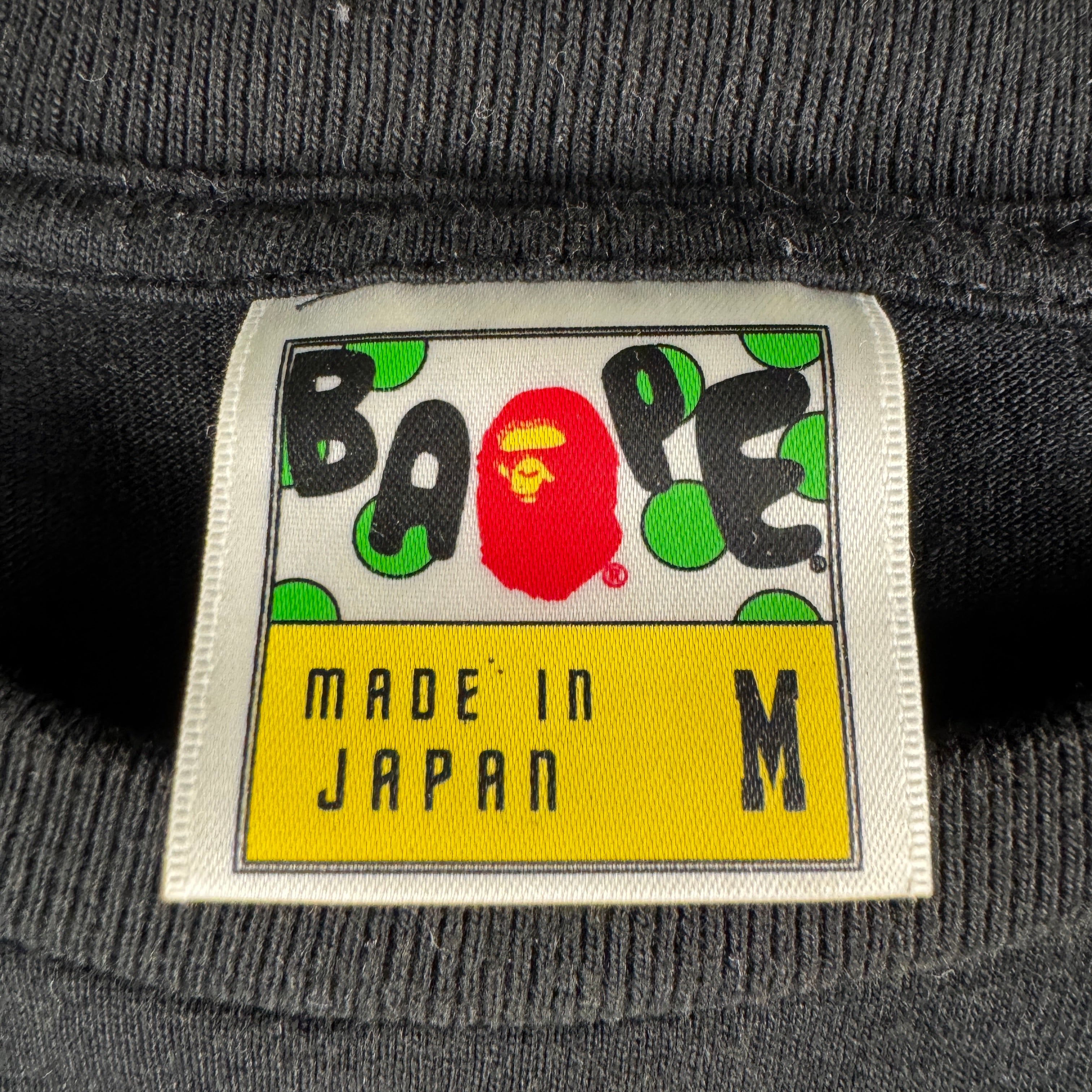 BAPE Nordic Print Purple Baby Milo Black Tee (M)