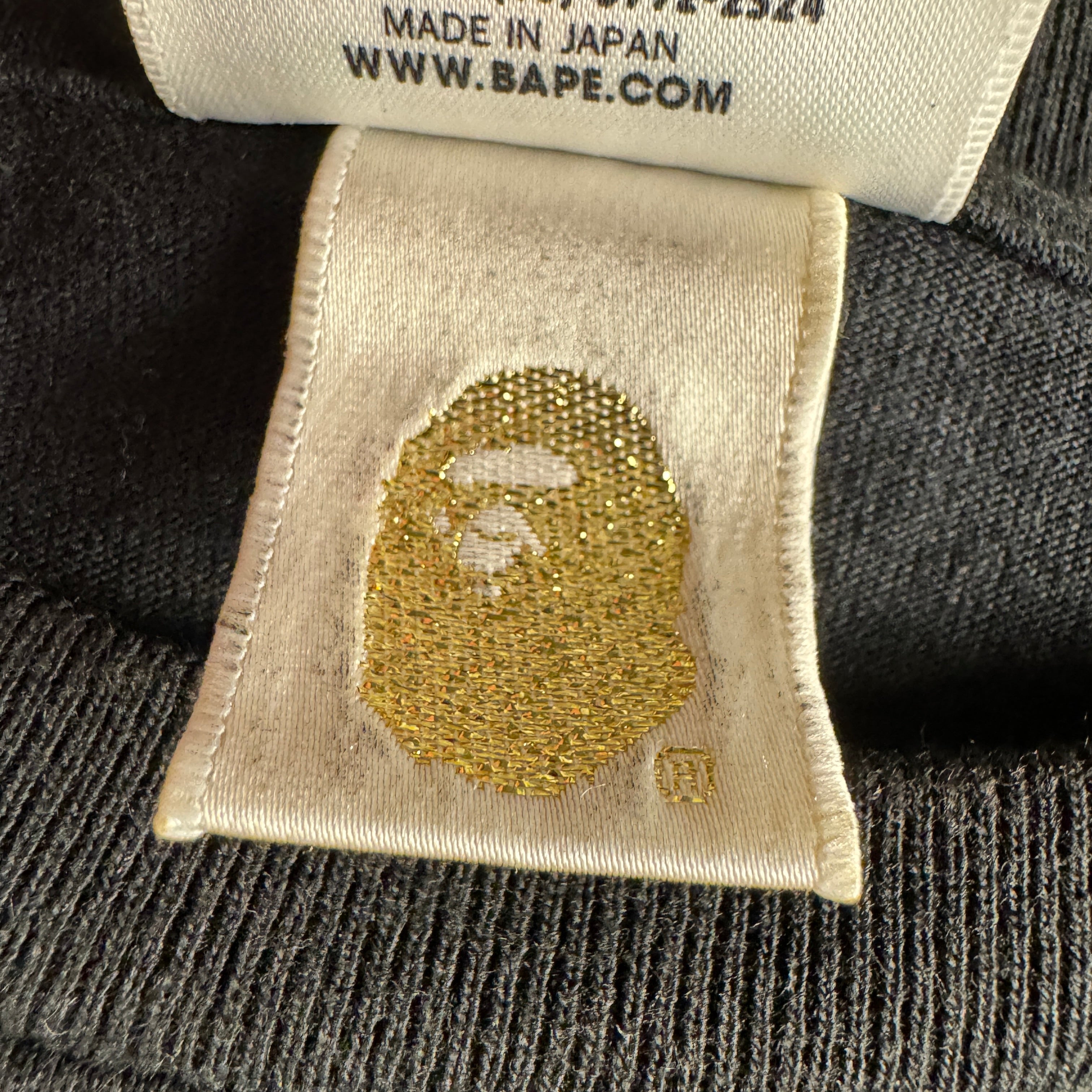 BAPE Nordic Print Purple Baby Milo Black Tee (M)