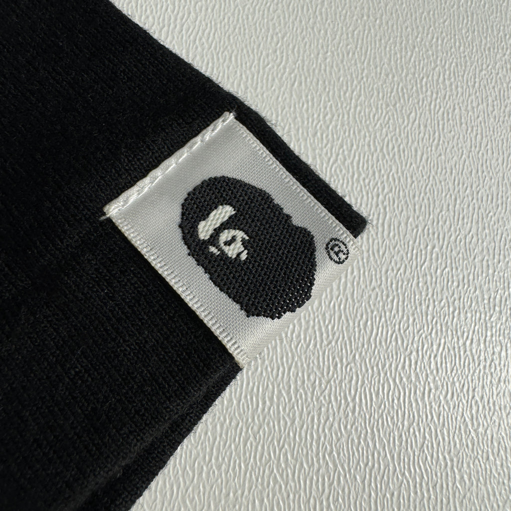 BAPE Nordic Print Purple Baby Milo Black Tee (M)