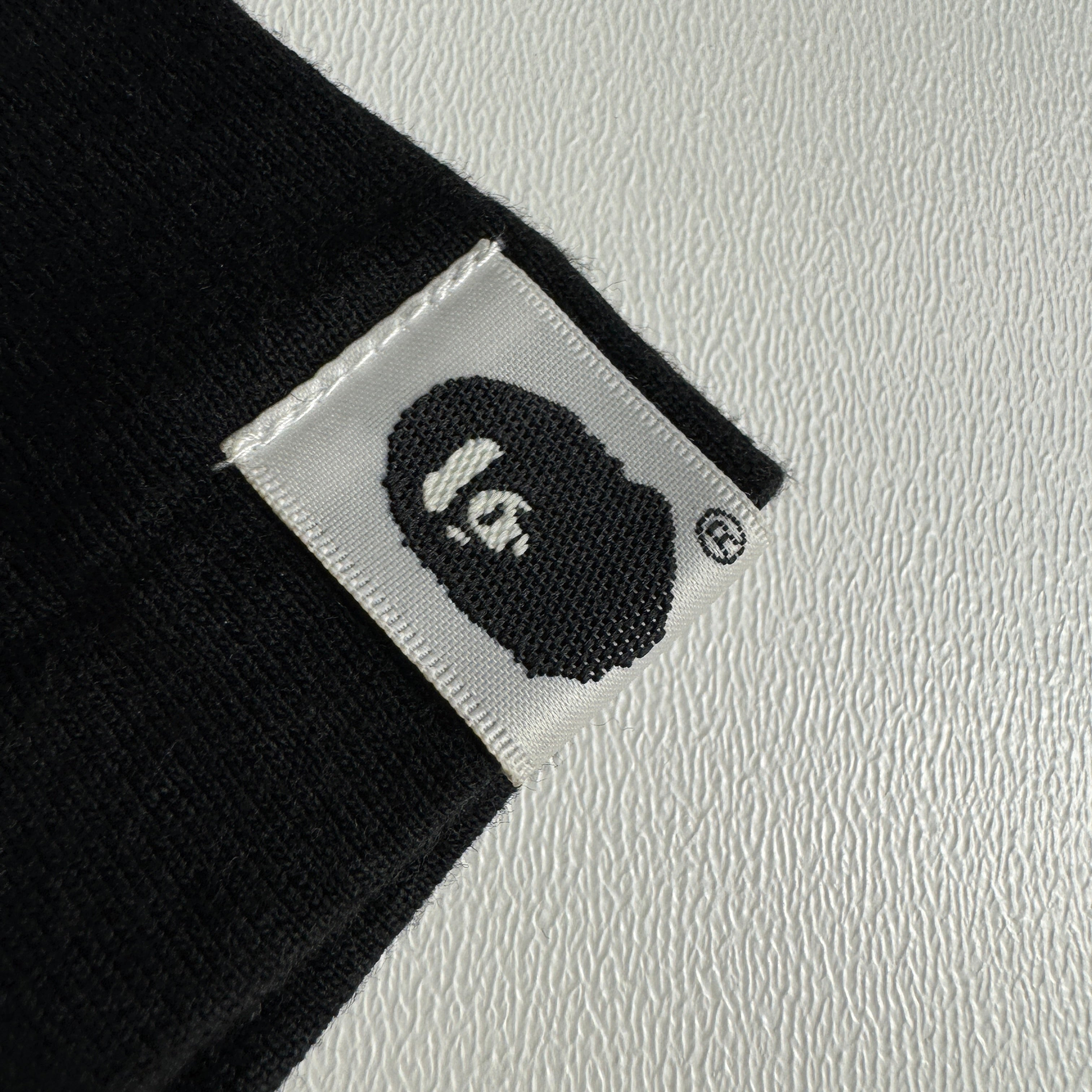 BAPE Nordic Print Purple Baby Milo Black Tee (M)