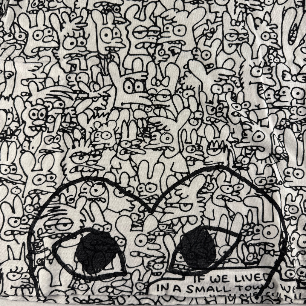 CDG Play x Matt Groening All Over Print White Tee (S)