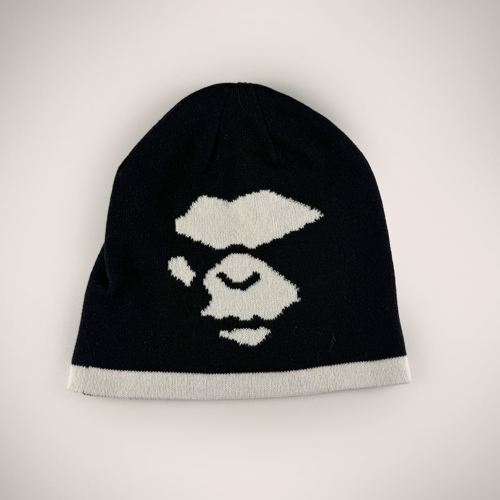 BAPE Black Mad Face Beanie (OS)