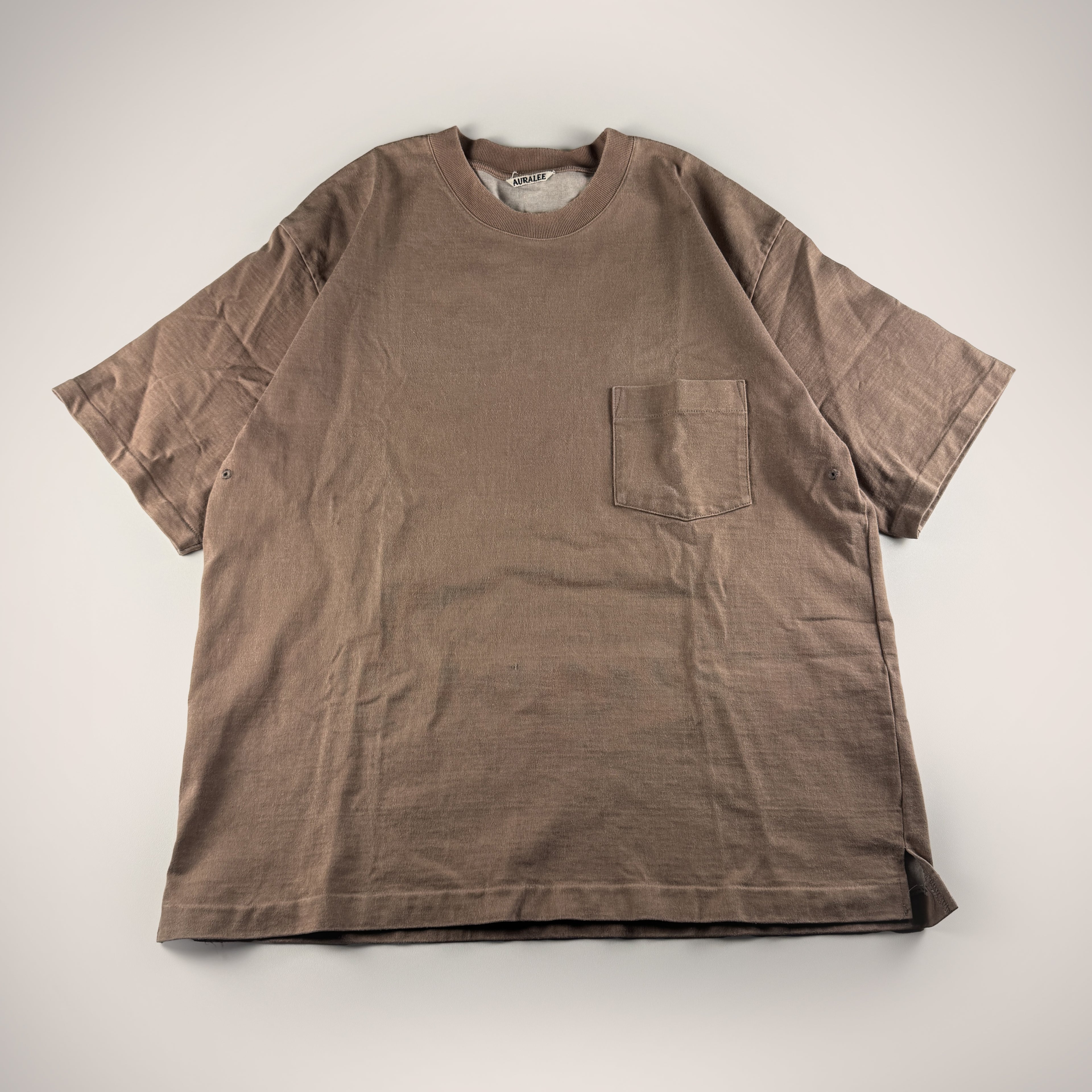 Auralee Stand-Up Brown Pocket Heavy Tee (5)