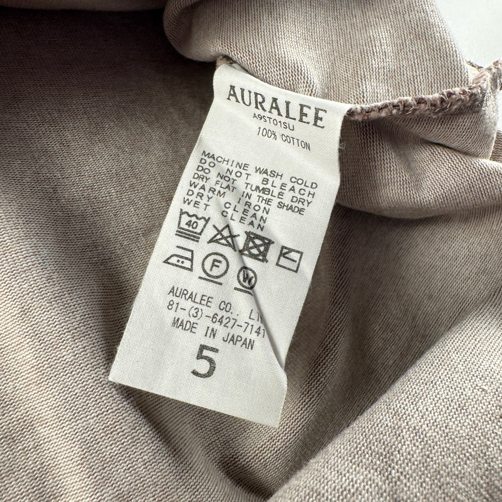 Auralee Stand-Up Brown Pocket Heavy Tee (5)