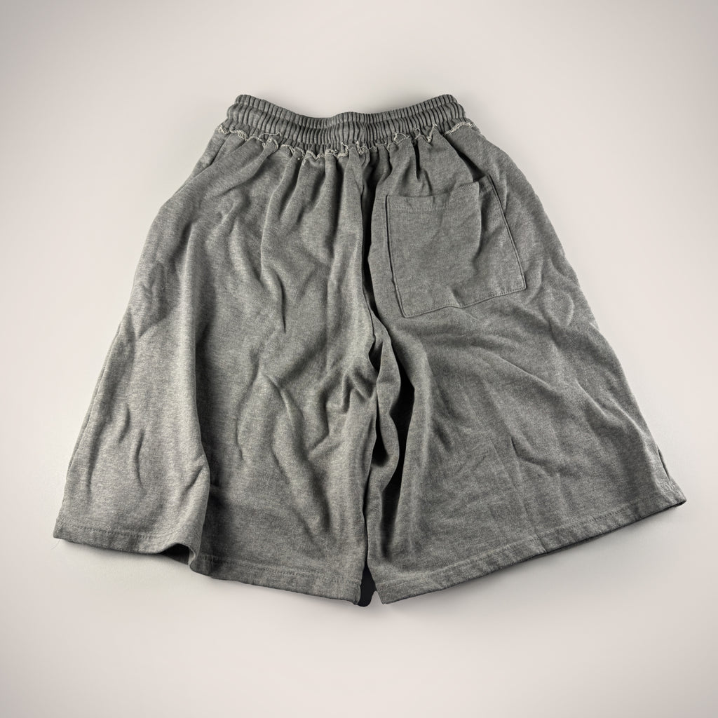 COLN Studded and Fringed Fleece Grey Short (OS)
