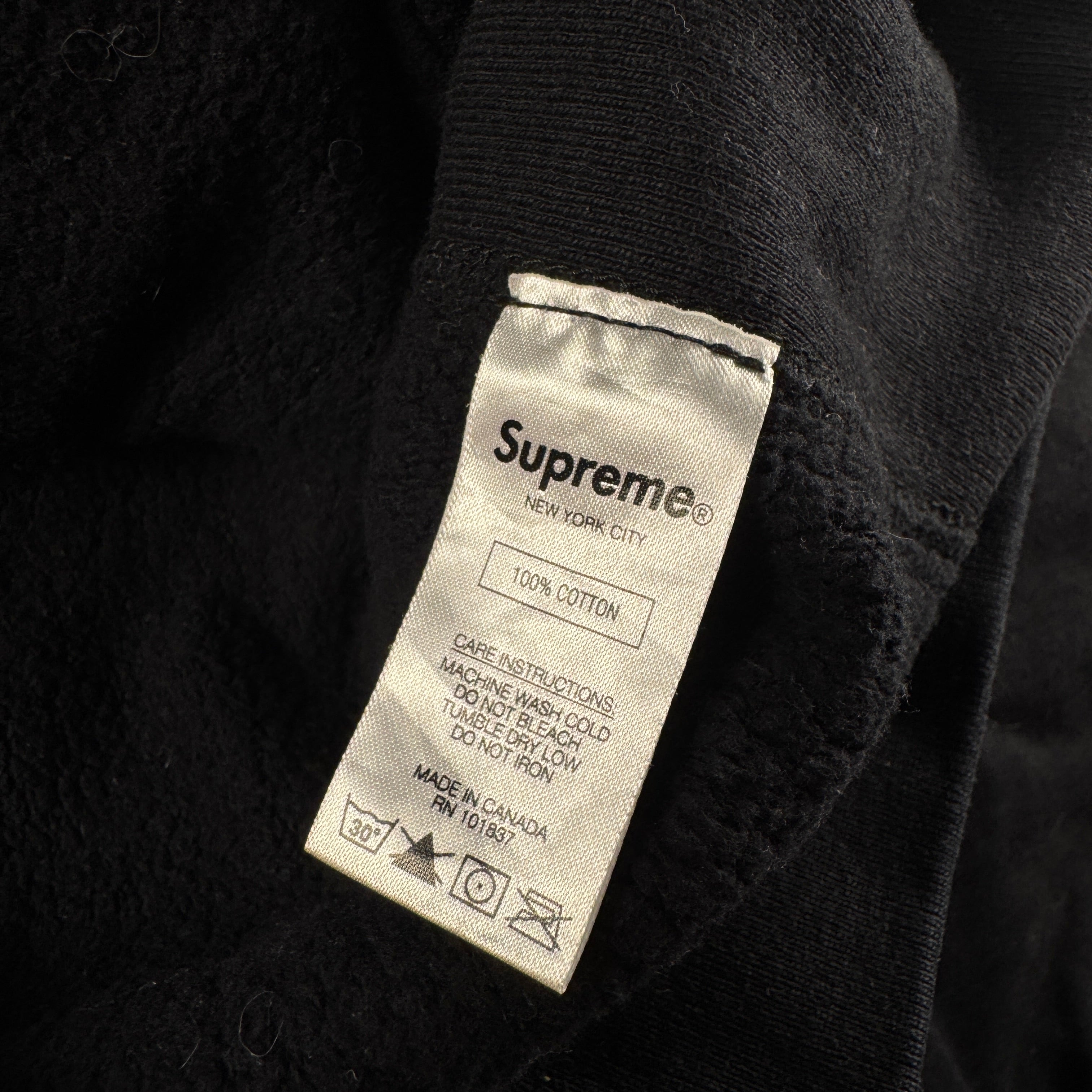 Supreme Cross Box Logo Black Hoodie (M)