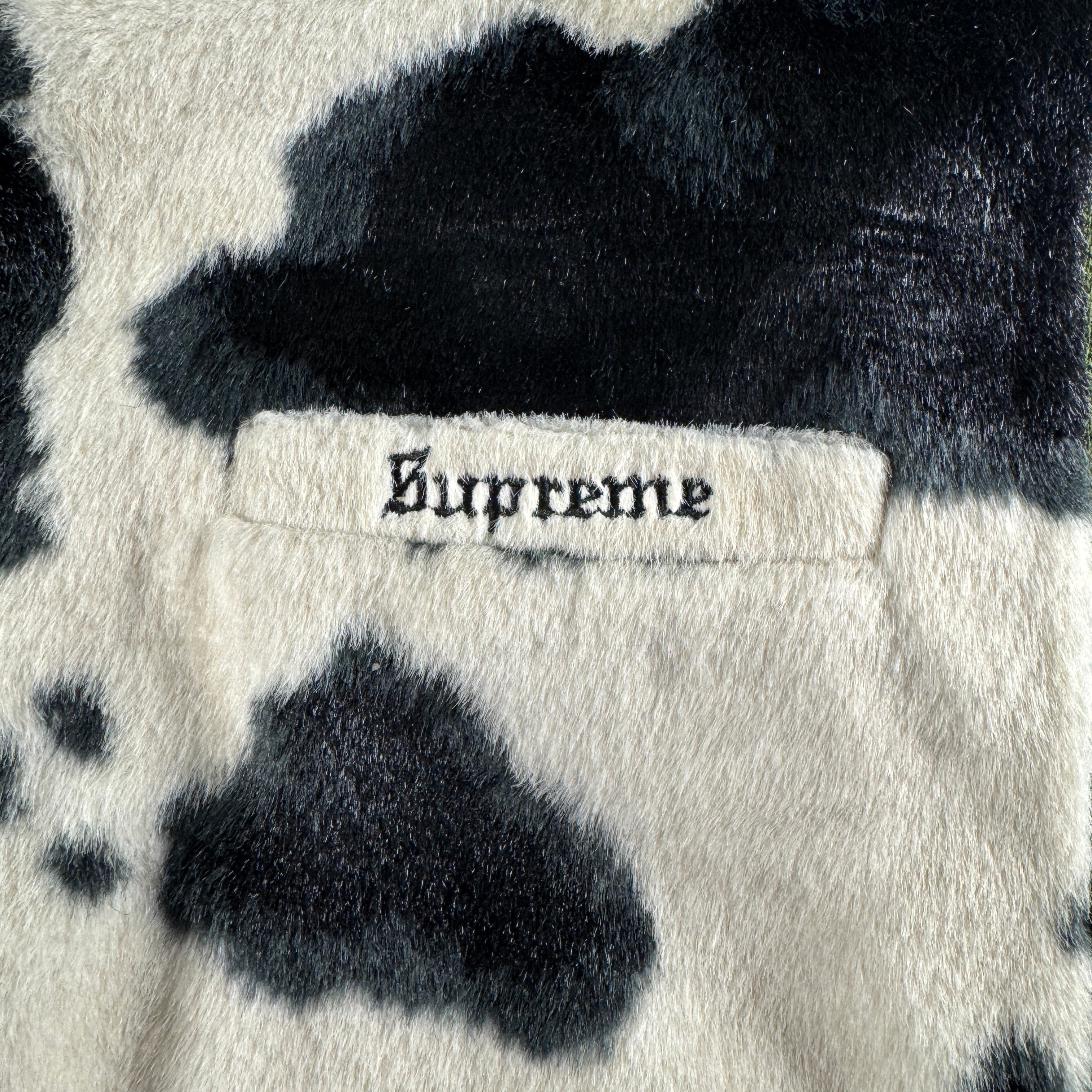 Supreme Cow Print Green Moss Cardigan (S)