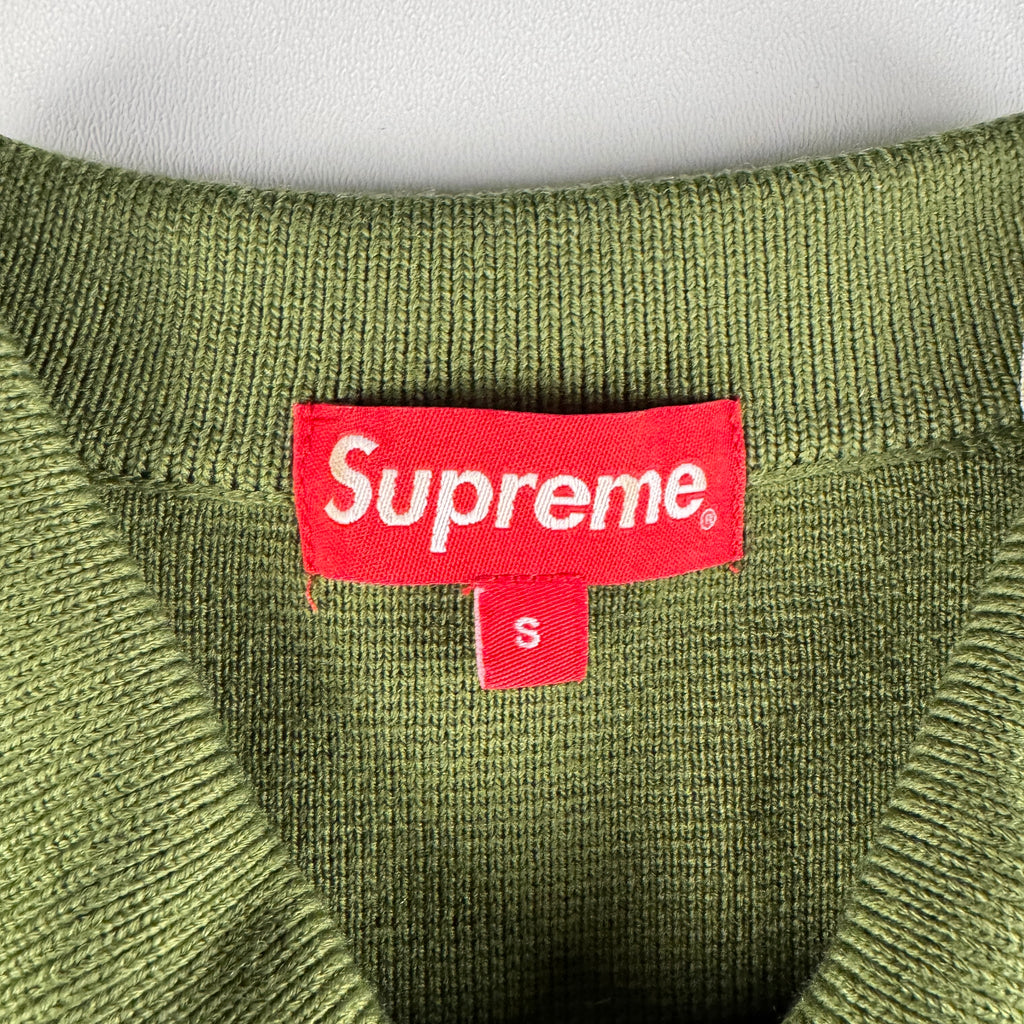 Supreme Cow Print Green Moss Cardigan (S)