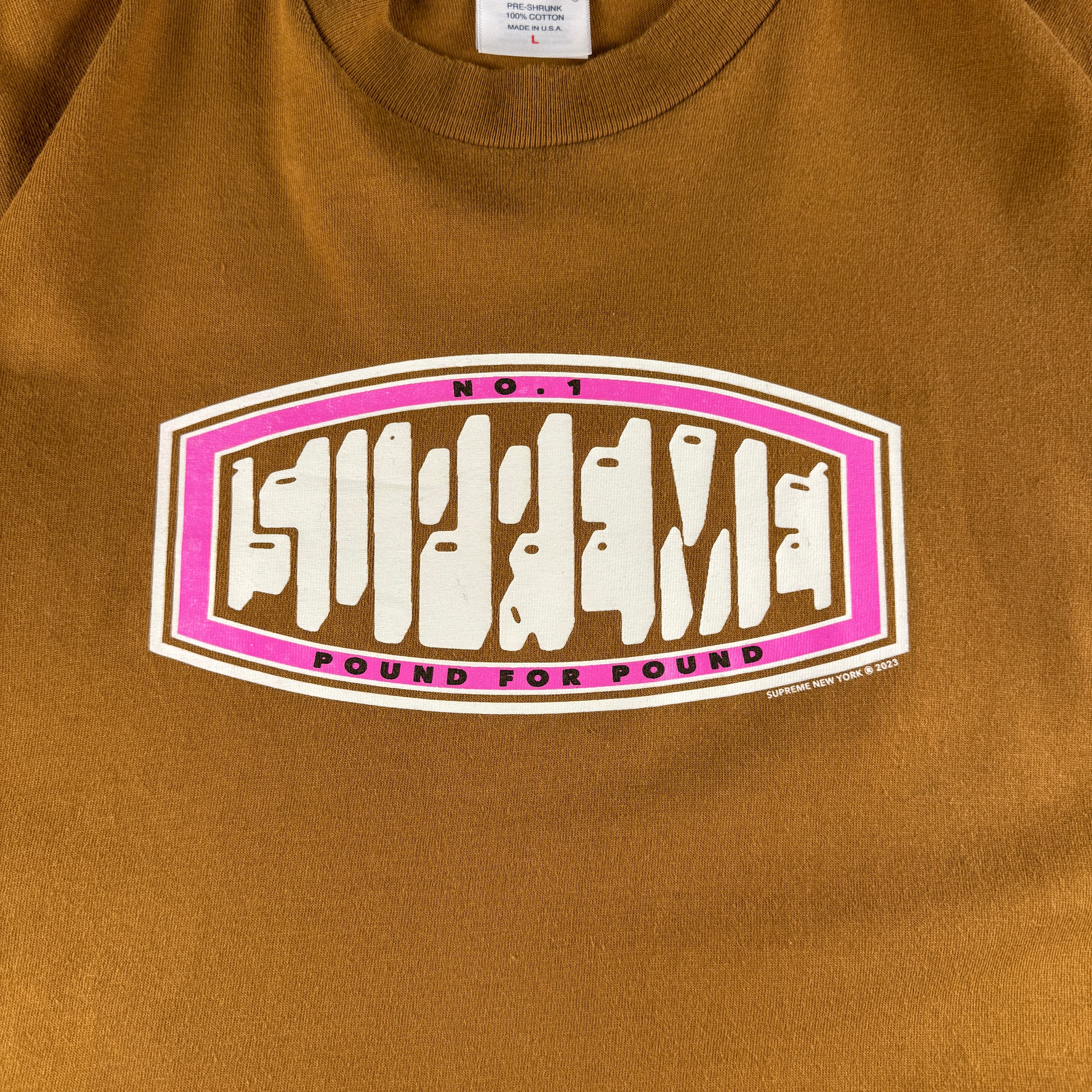 Supreme Pound Brown Tee (L)