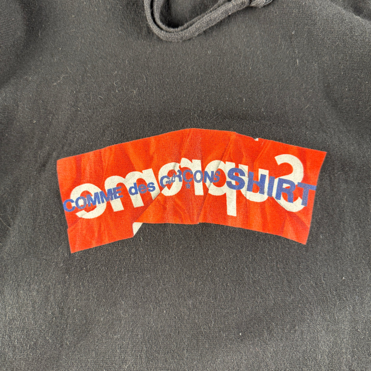 Supreme x CDG Shirt Box Logo Black Hoodie (XL)