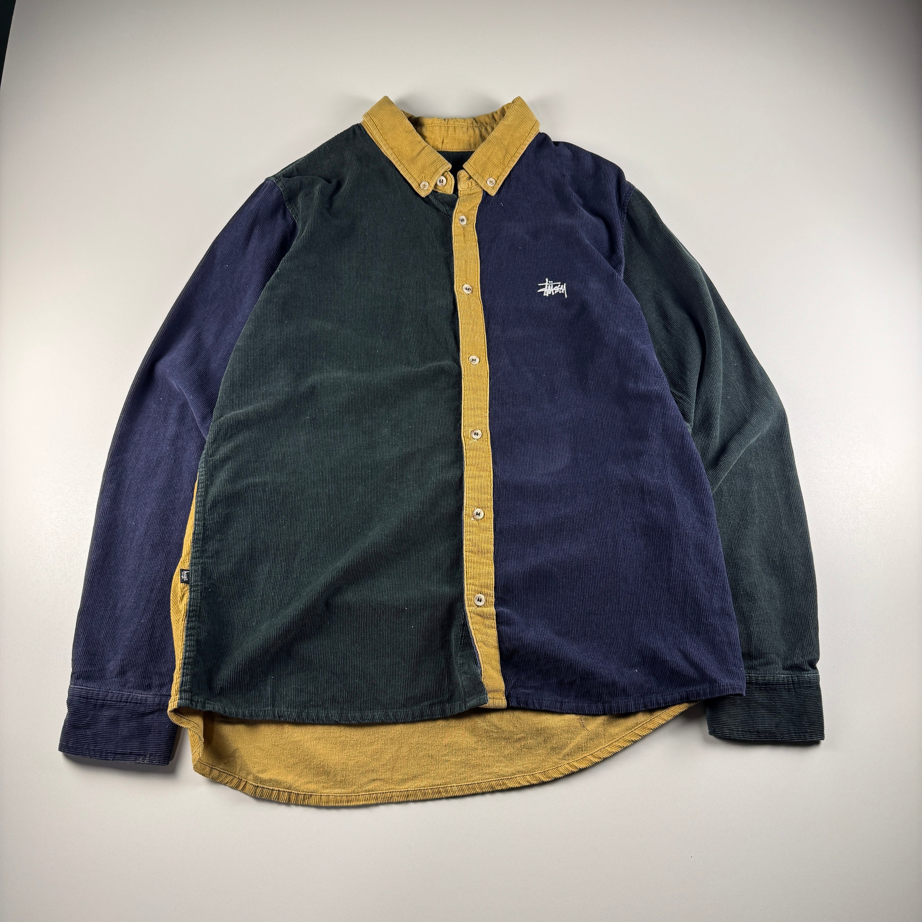 Stussy Corduroy Denim Mix L/S Shirt (M)