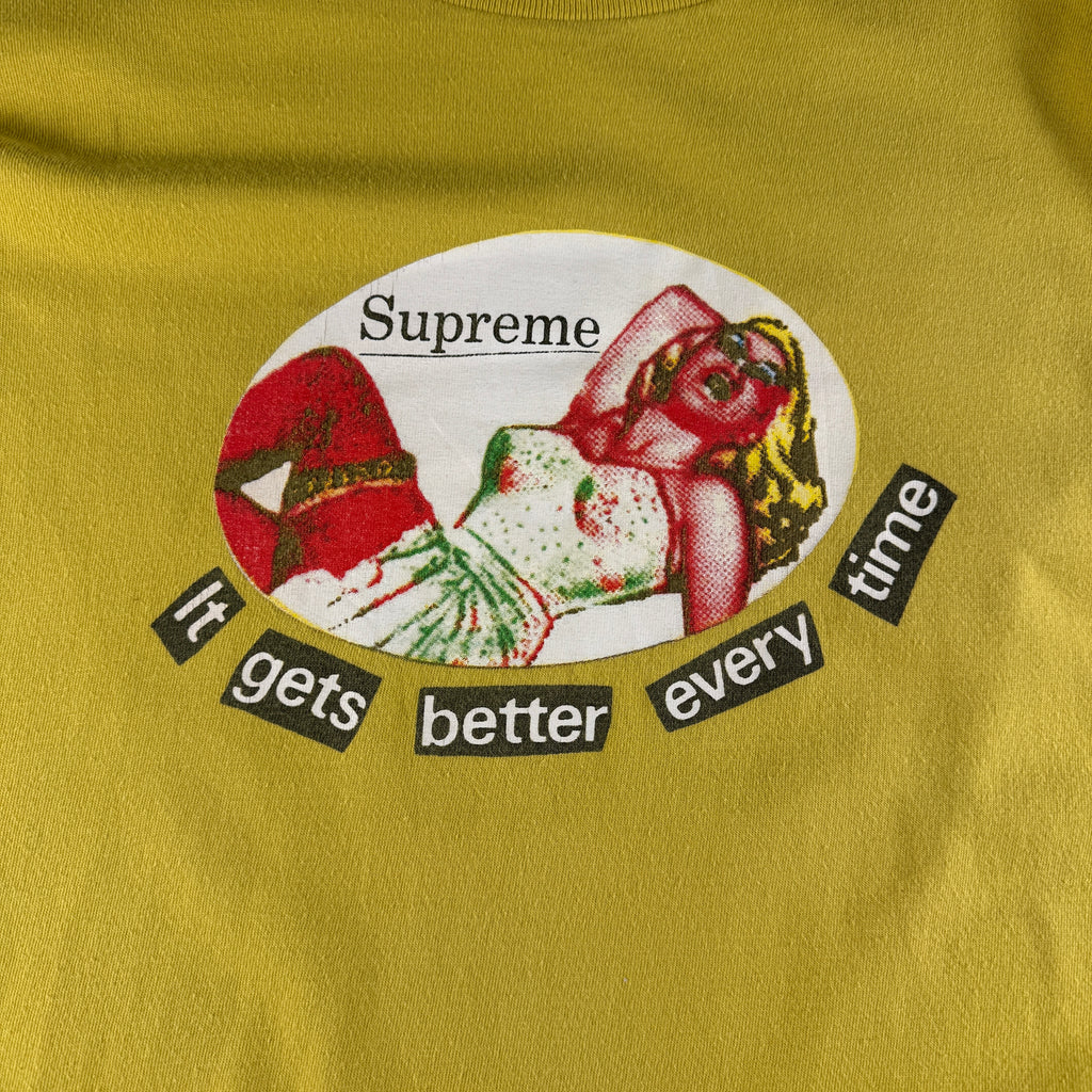 Supreme It Gets Better Every Time Yellow Tee (L)