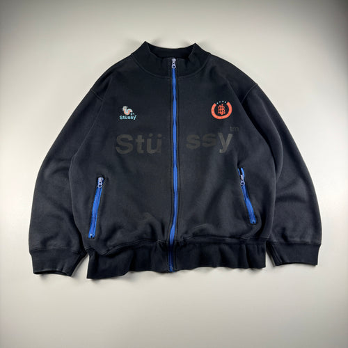 Stussy Vintage Zip-Up Black Track Jacket (L)