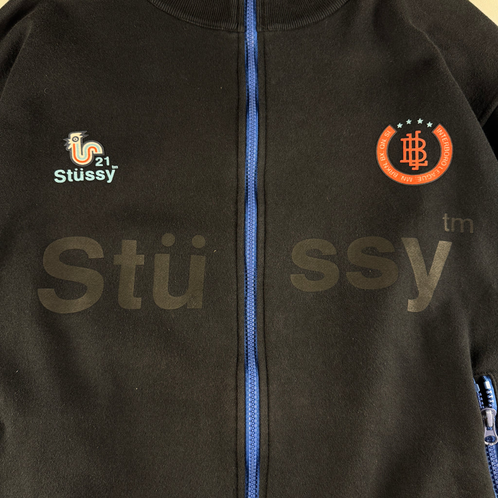 Stussy Vintage Zip-Up Black Track Jacket (L)