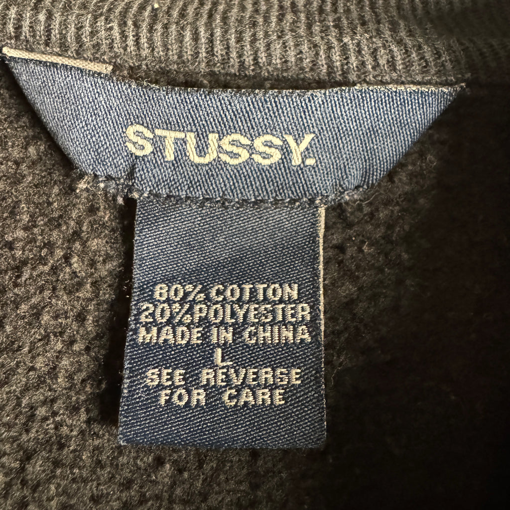 Stussy Vintage Zip-Up Black Track Jacket (L)