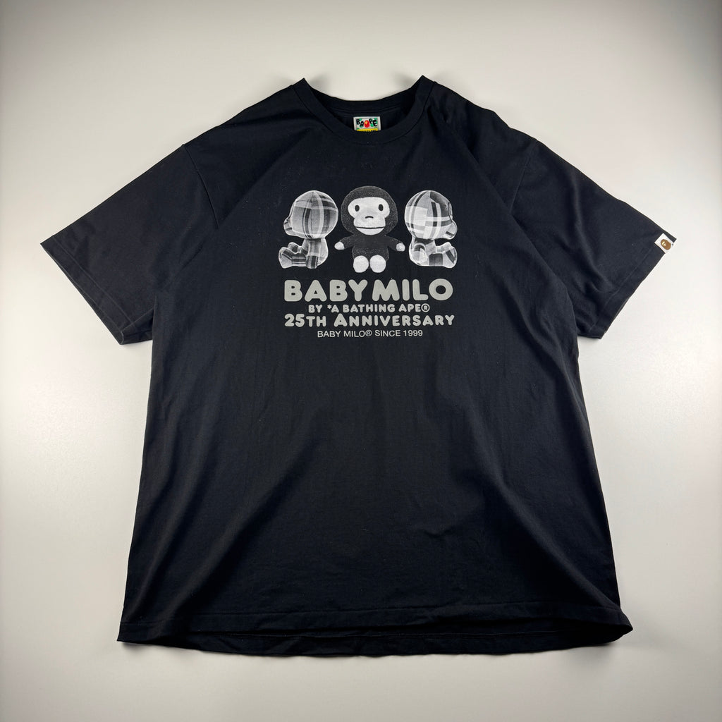 BAPE 25th Anniversary Baby Milo Black Tee (XXL)