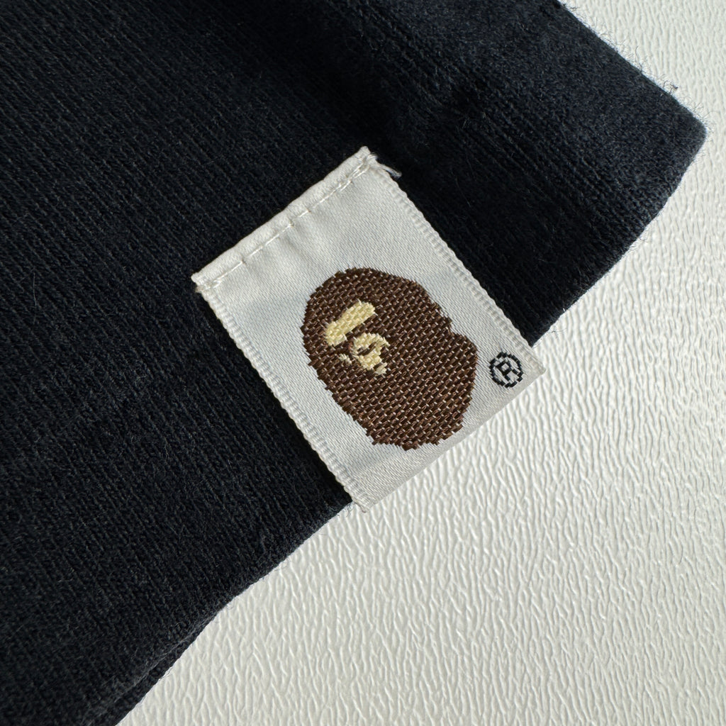 BAPE Glitter College Black Tee (L)