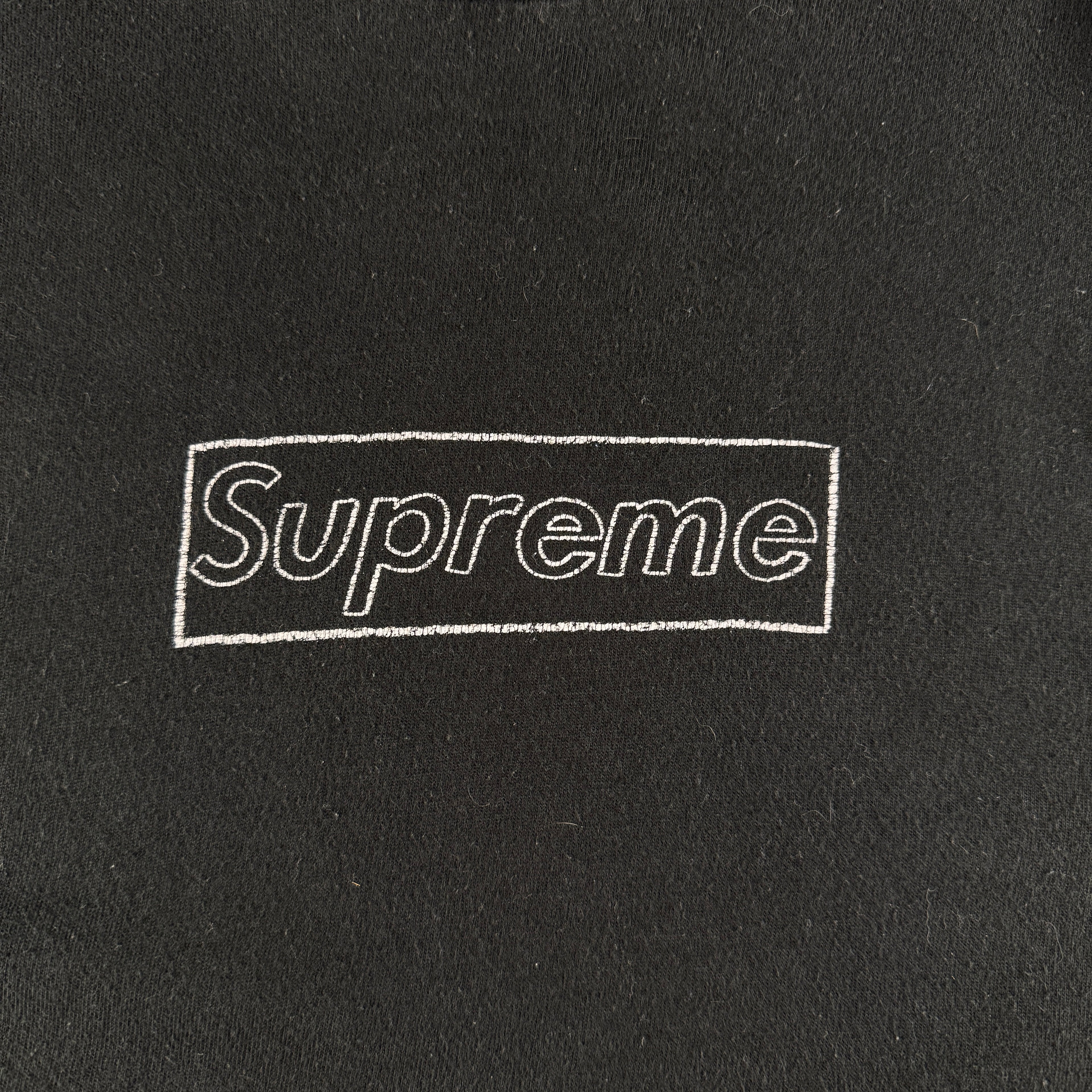Supreme x Kaws Chalk Box Logo Black Tee (M)