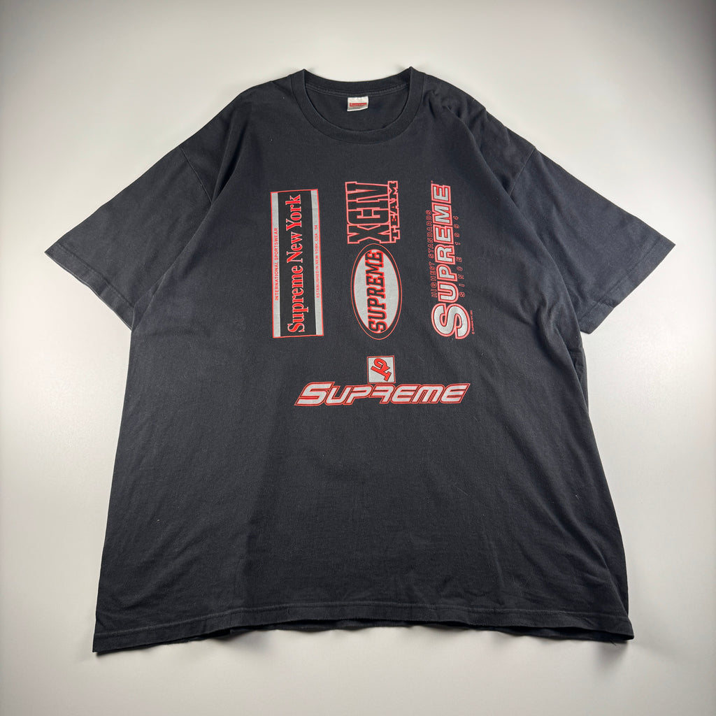 Supreme Multi Logo Black Tee (XXL)
