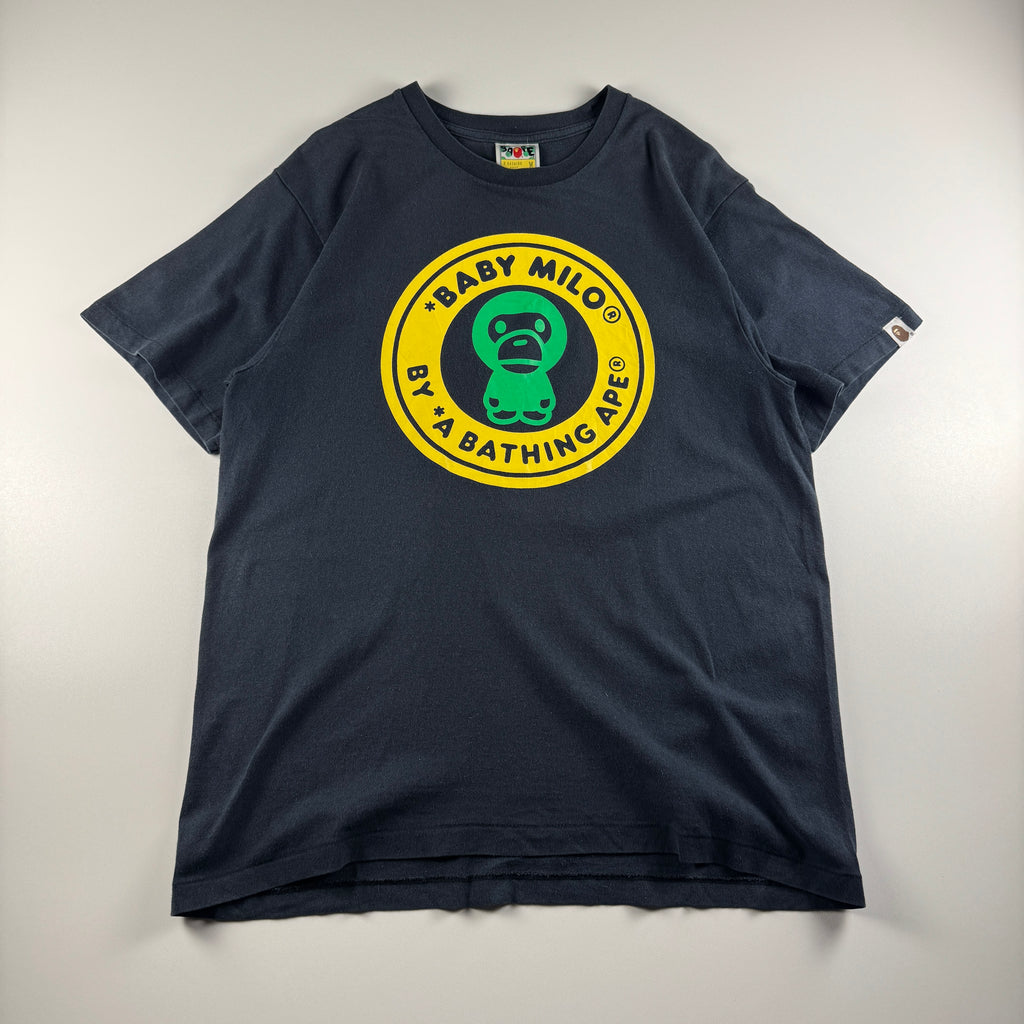 BAPE Baby Milo Flash Logo Black Tee (M)