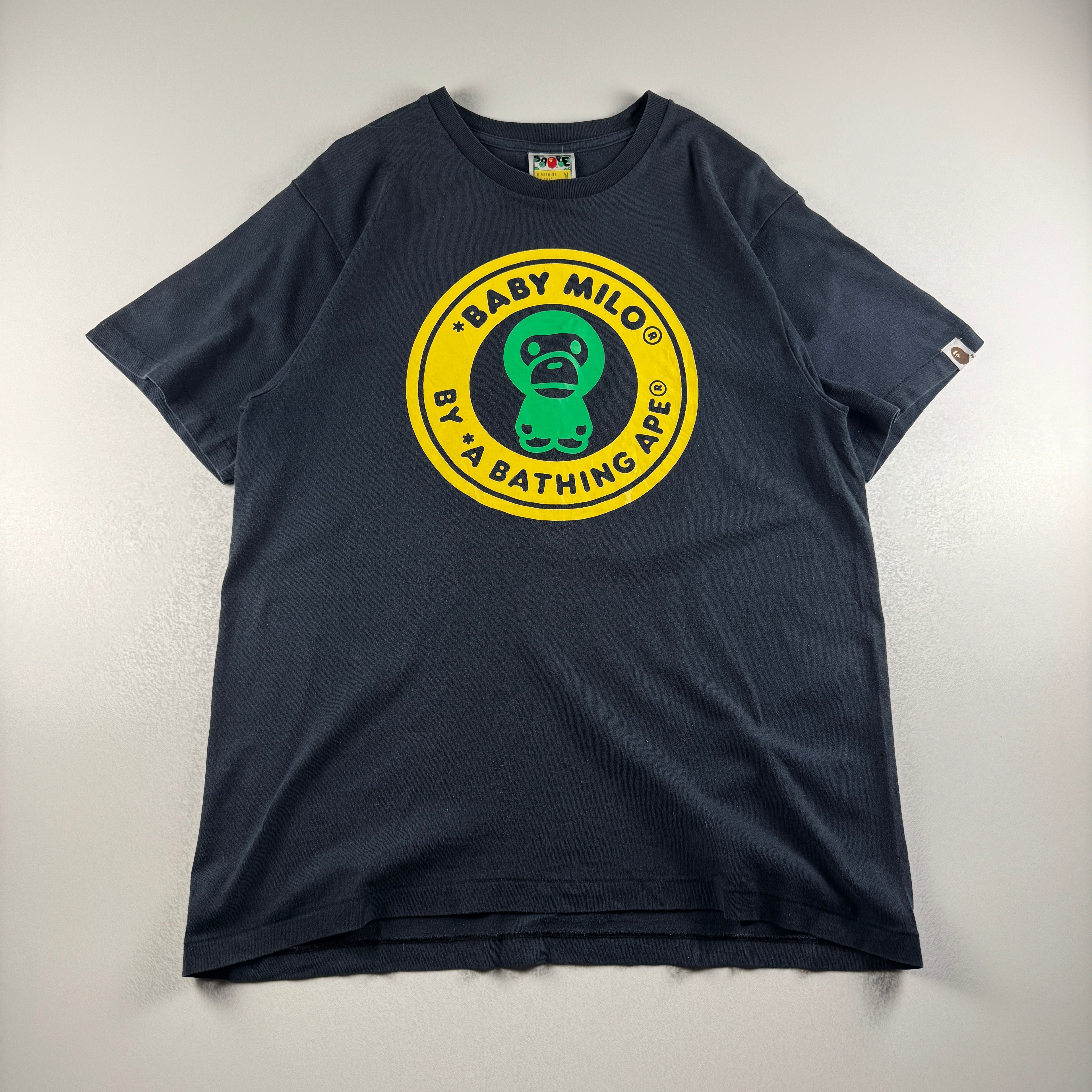 BAPE Baby Milo Flash Logo Black Tee (M)