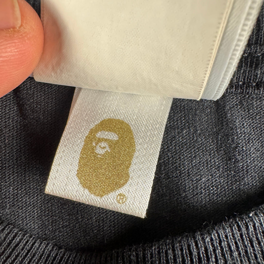 BAPE Check Logo Bape Black Tee (M)