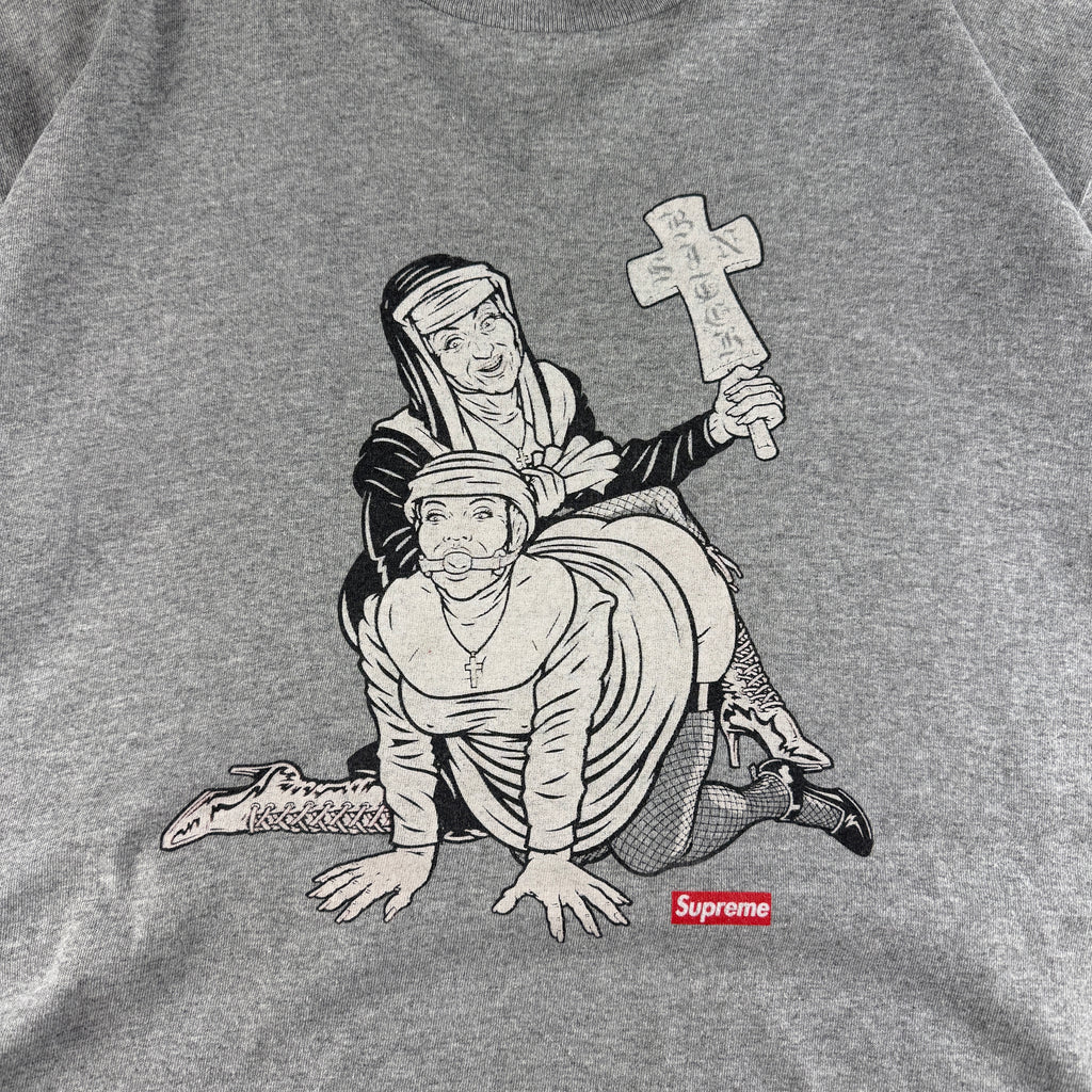 Supreme Nuns Heather Grey Tee (M)