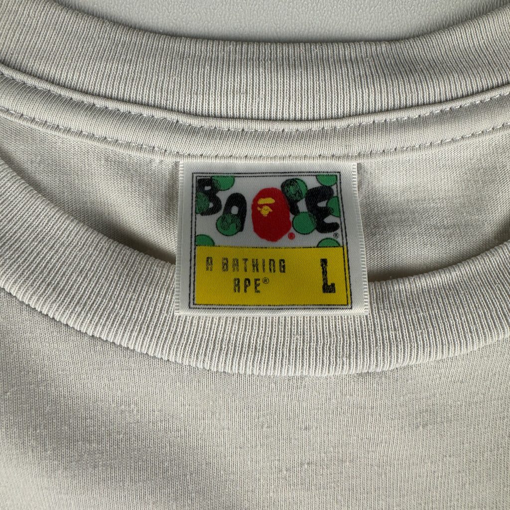 BAPE Logo White Tee (L)