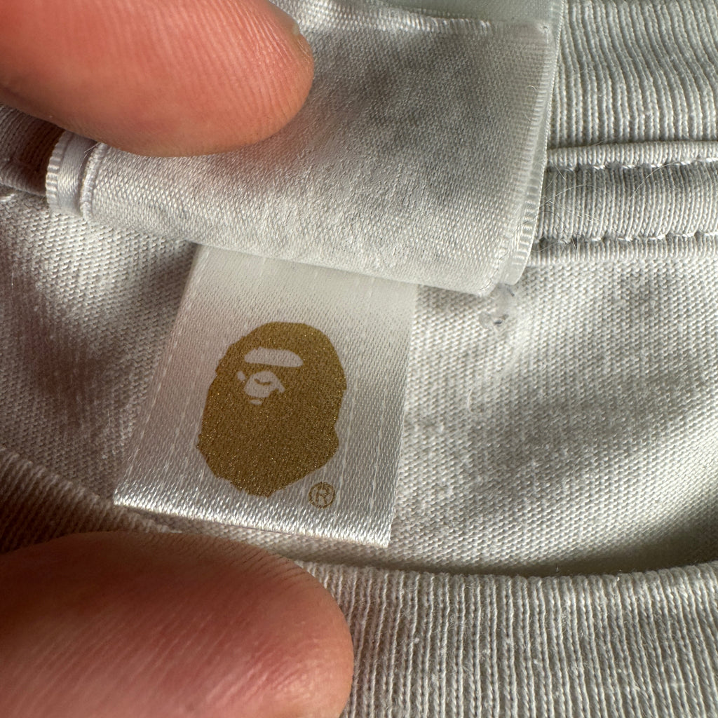 BAPE Logo White Tee (L)
