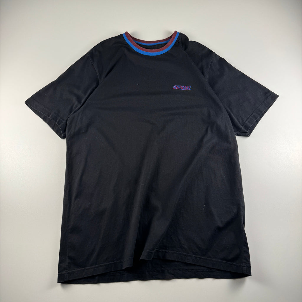 Supreme Split Rib S/S Top Black Tee (M)