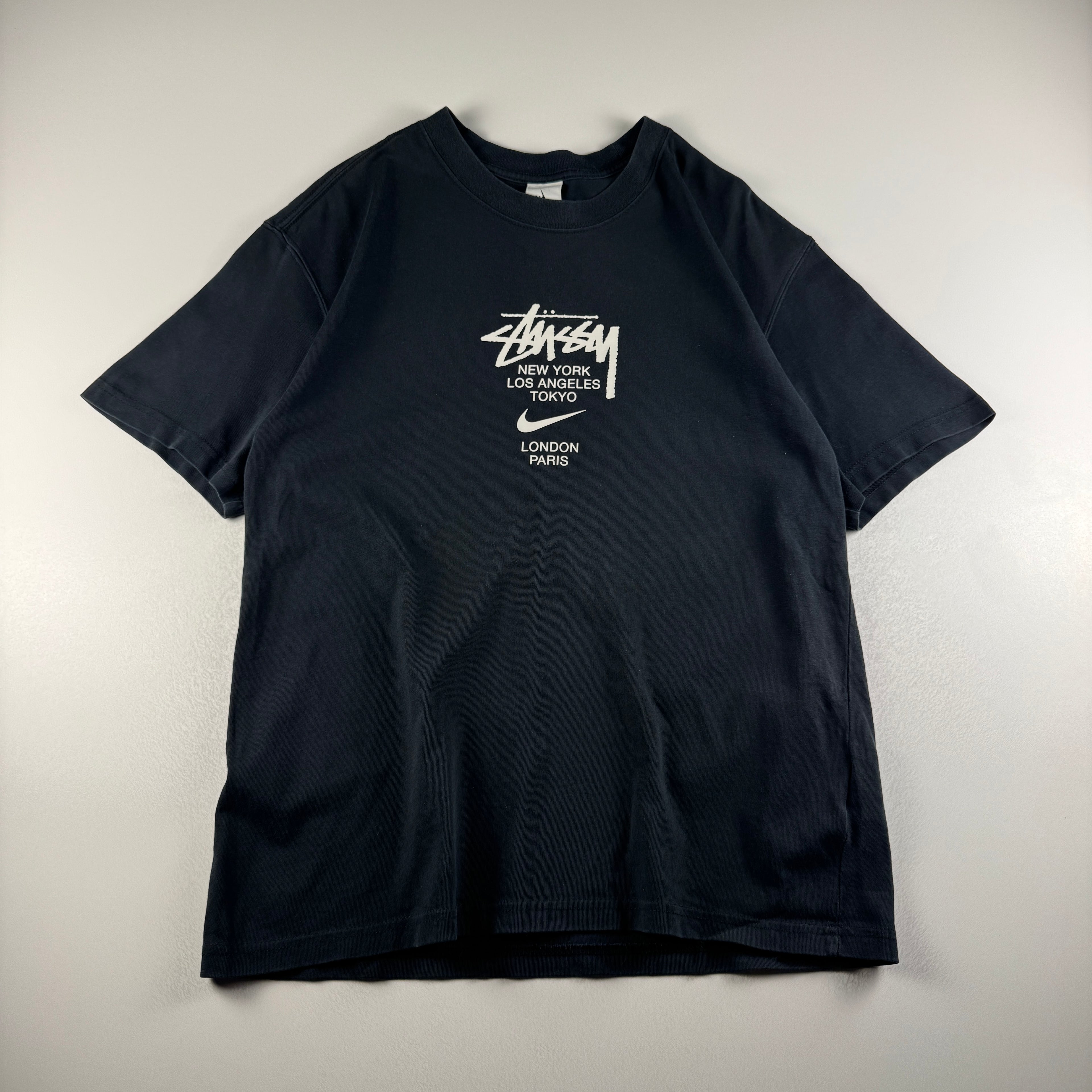 Nike x Stussy World Tour Black Tee (M)
