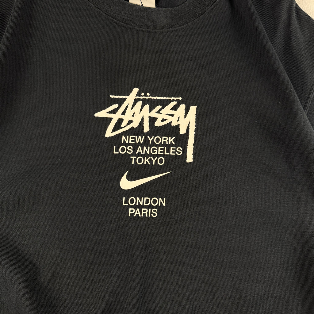 Nike x Stussy World Tour Black Tee (M)