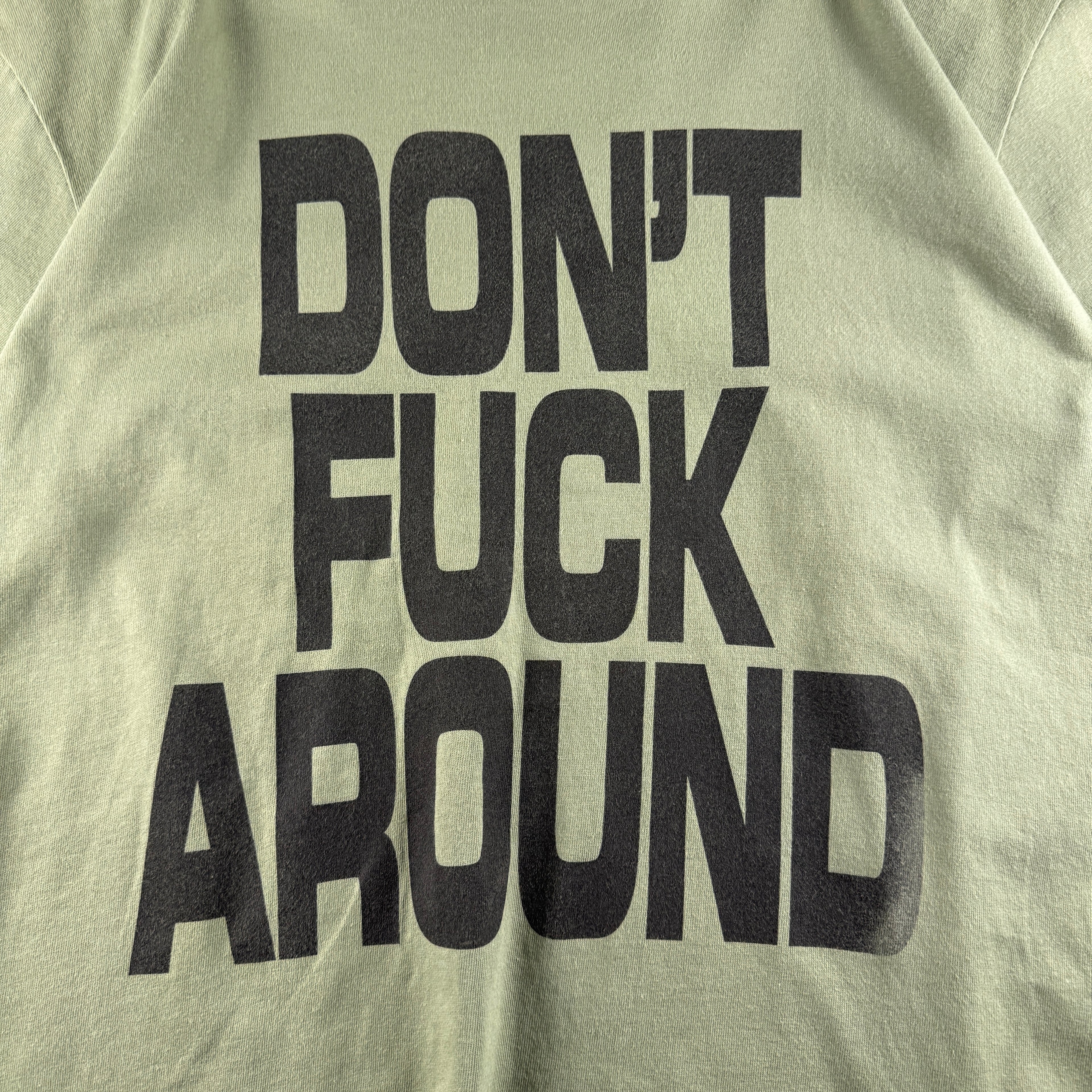 Supreme Don't Fuck Around Olive Tee (M)