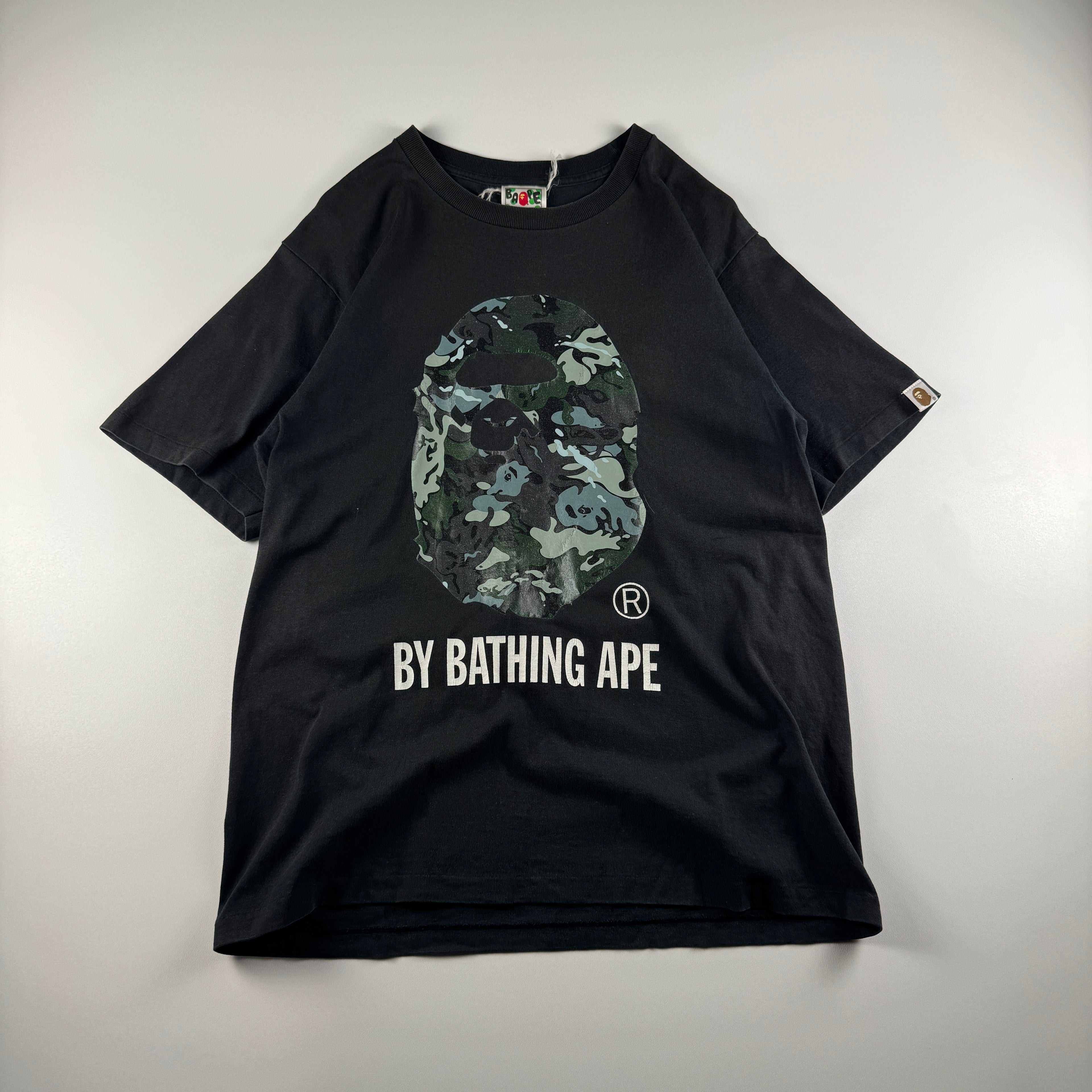 BAPE Big Head Camo Black Tee (M)