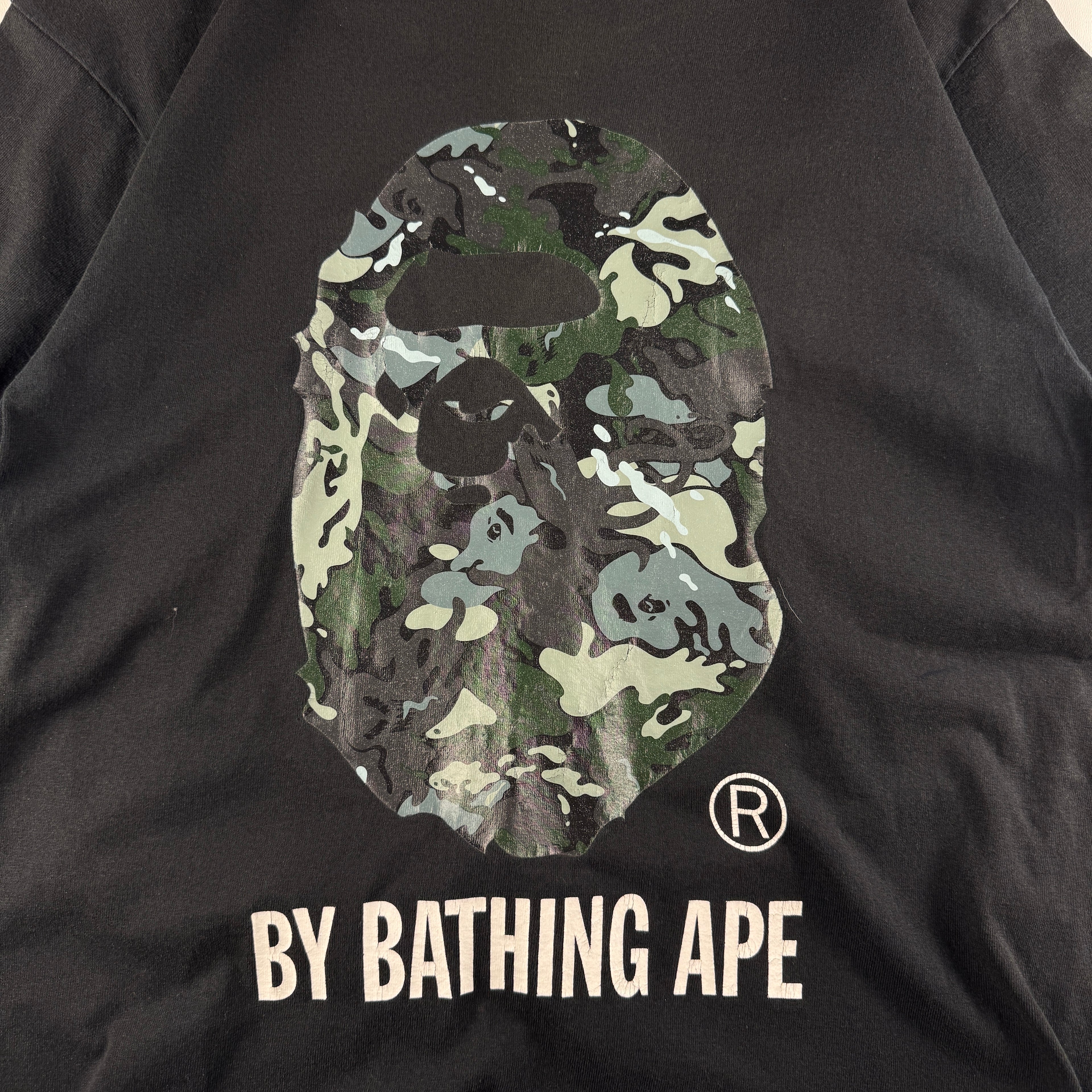 BAPE Big Head Camo Black Tee (M)