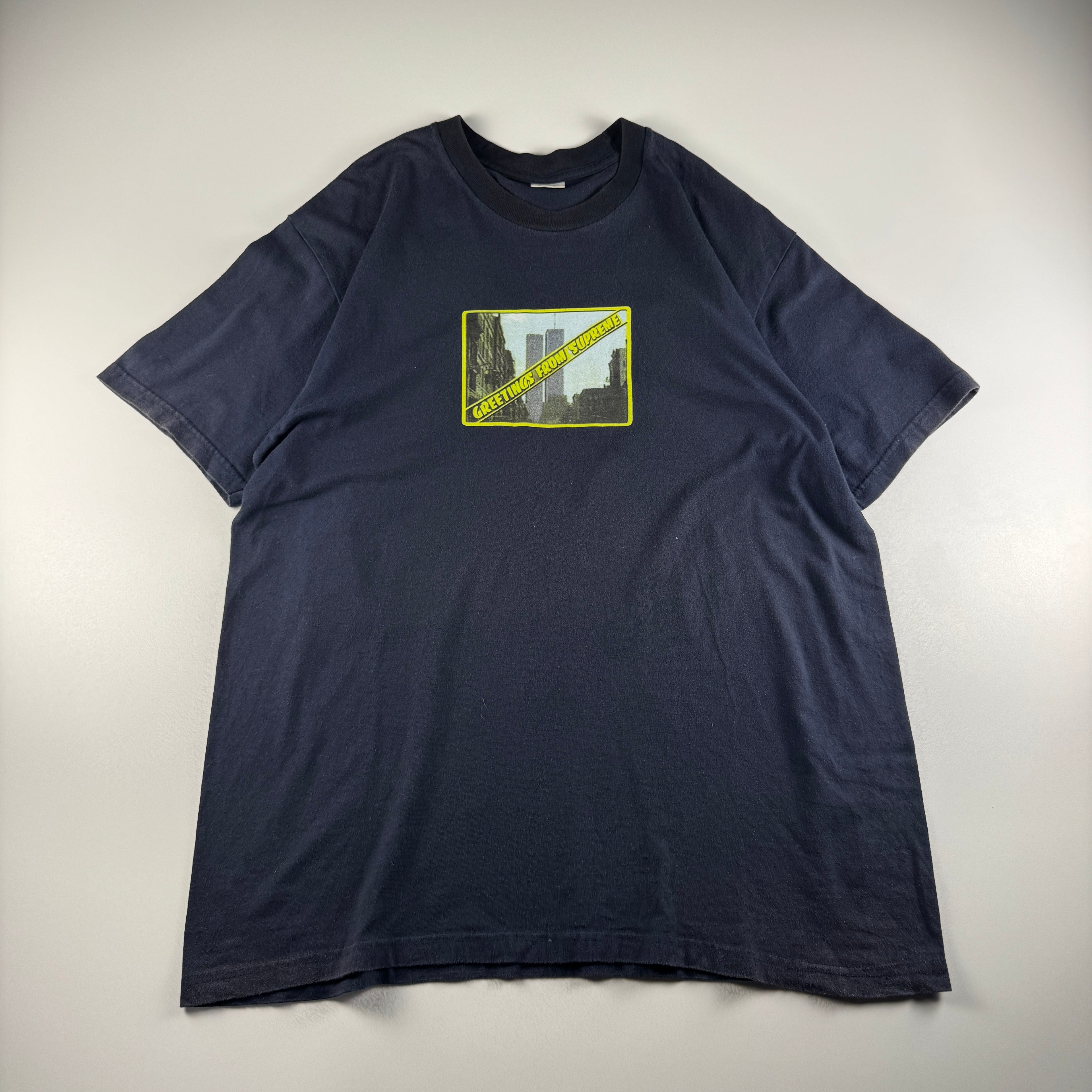 Supreme Greetings From Supreme Black Tee (L)