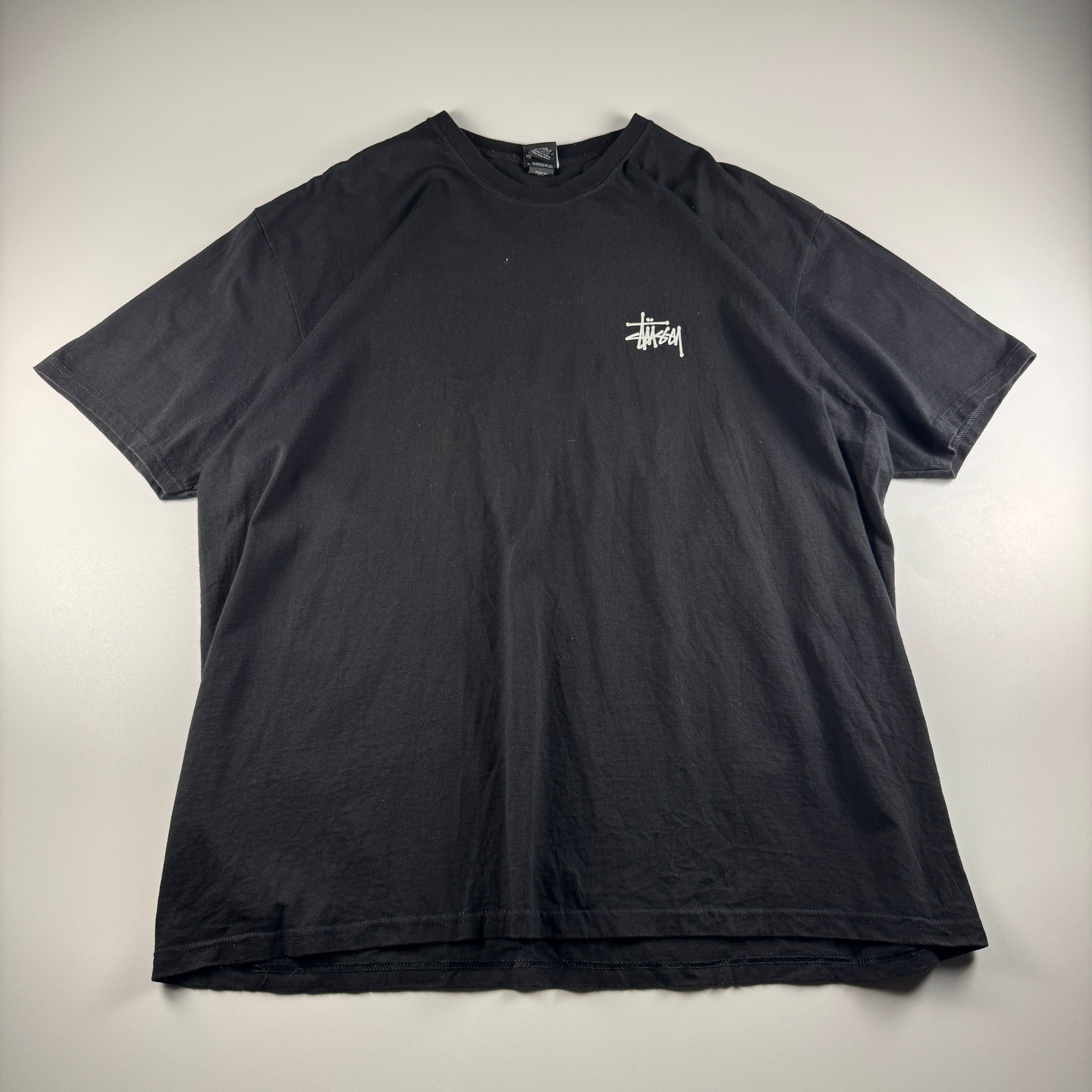 Stussy Heavy Logo Black Tee (XXL)
