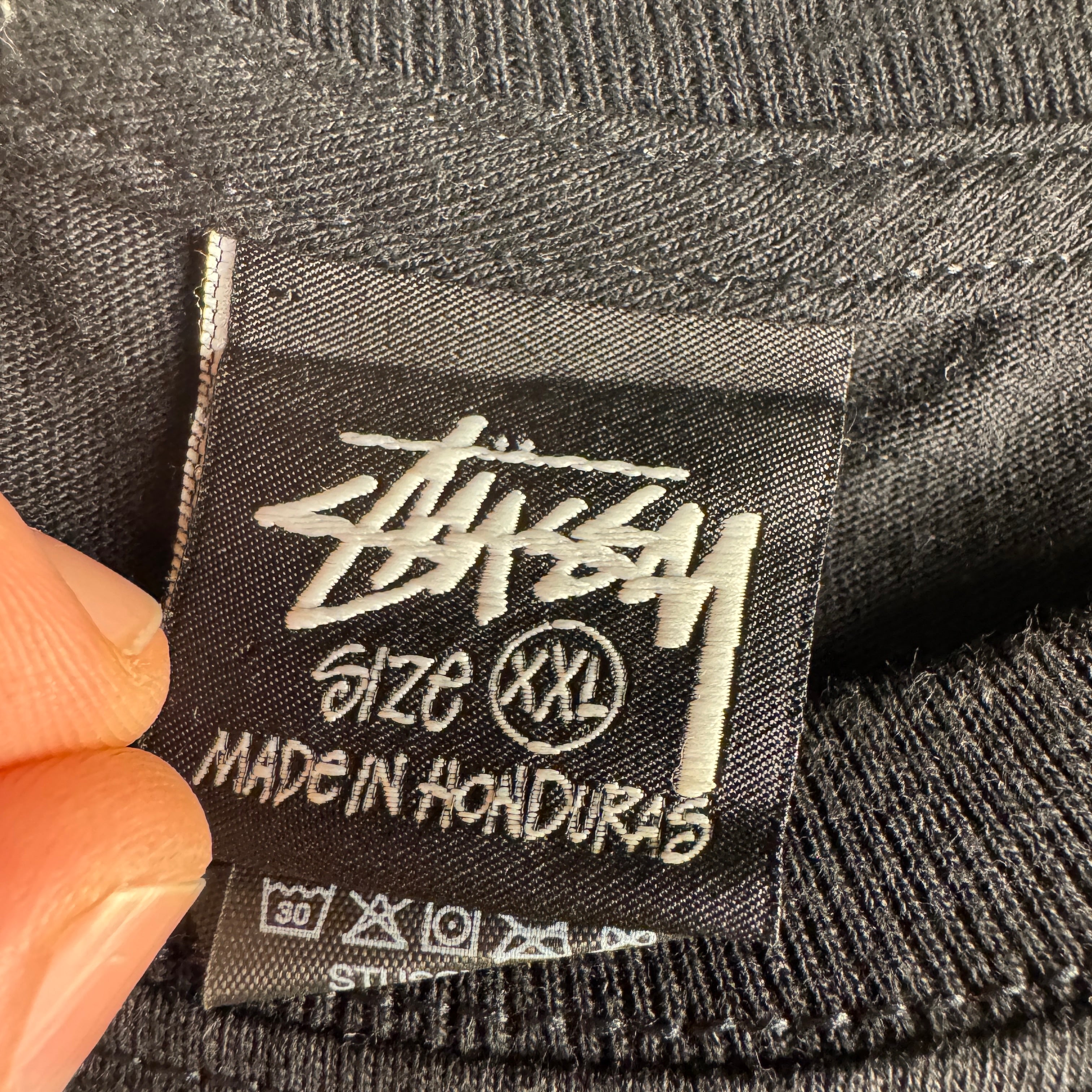 Stussy Heavy Logo Black Tee (XXL)