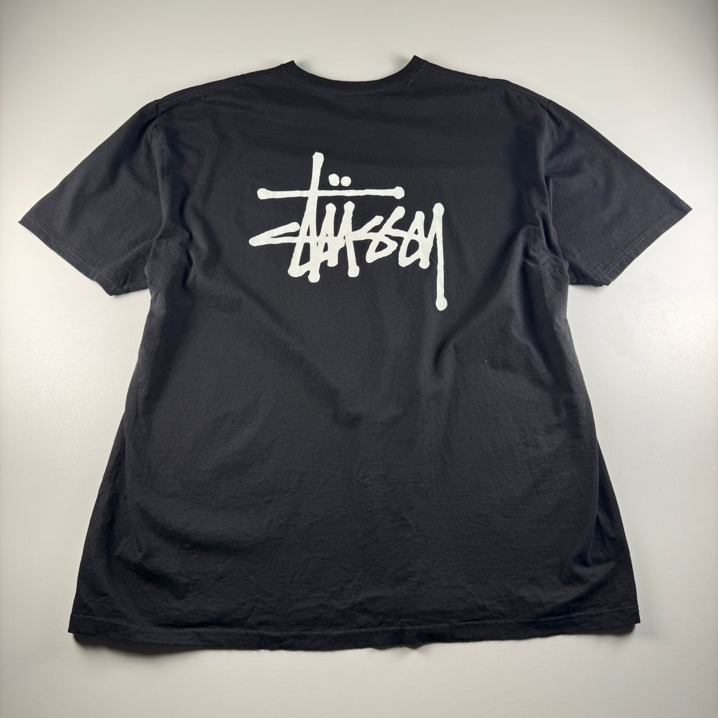 Stussy Heavy Logo Black Tee (XXL)