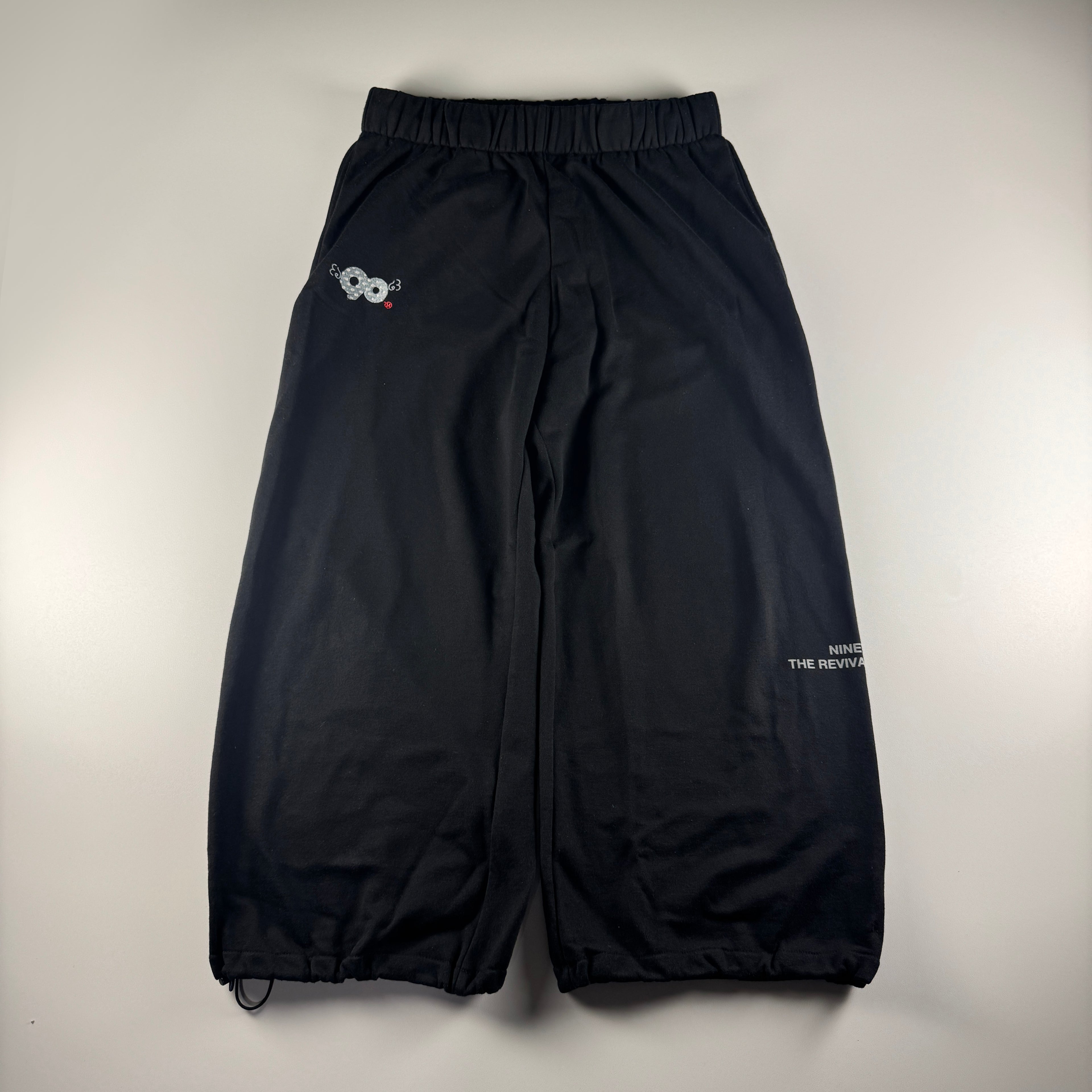 9090 Logo Black Sweat Pants (M)