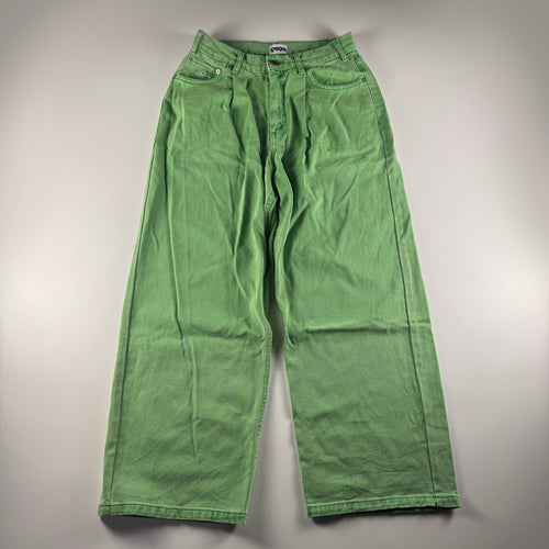 9090 Mushroom Trip Green Baggy Pants (M)