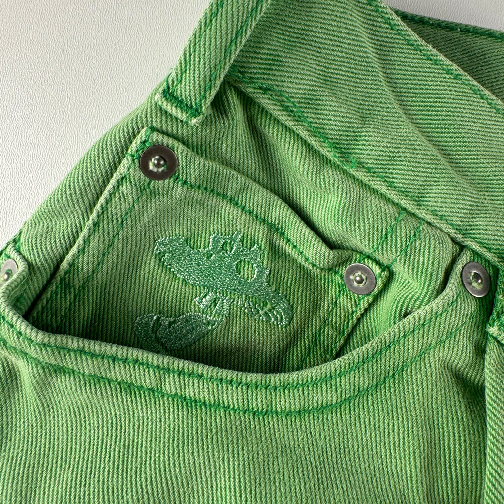 9090 Mushroom Trip Green Baggy Pants (M)