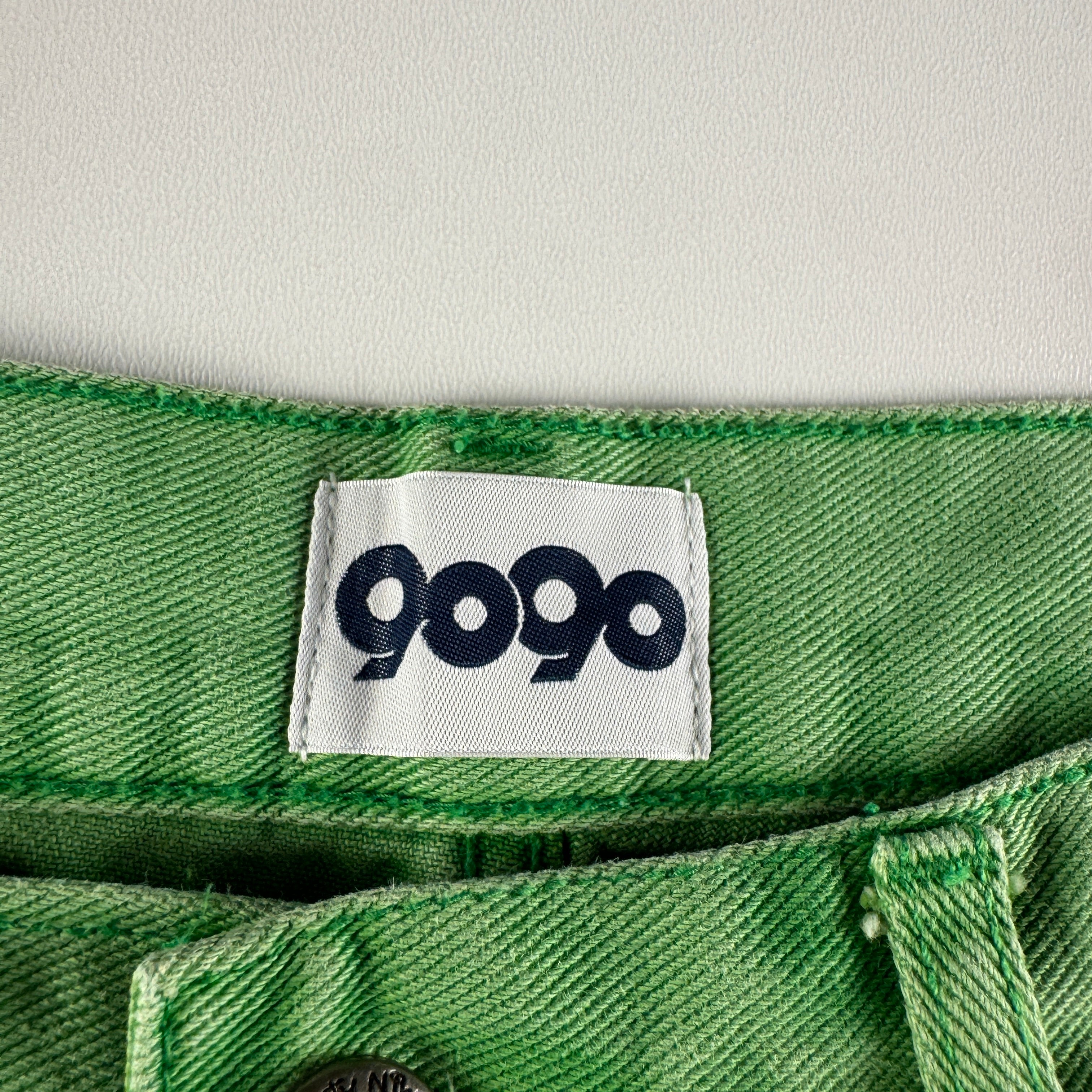 9090 Mushroom Trip Green Baggy Pants (M)