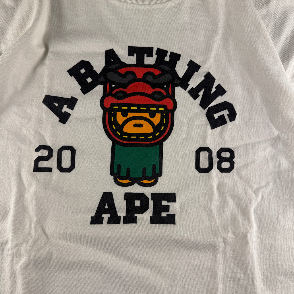 BAPE Baby Milo Year of the Dragon 2008 White Tee (L)