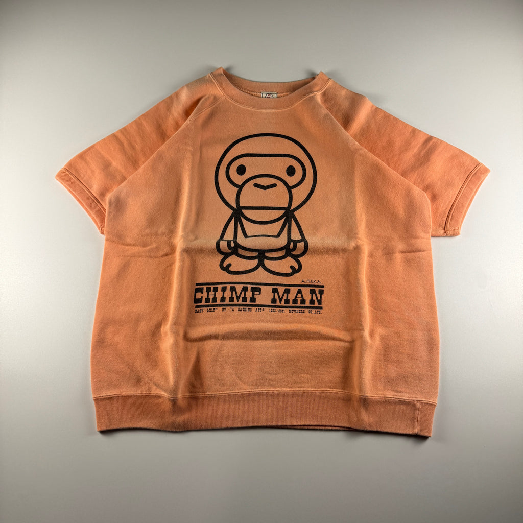 BAPE 2001 Chimp Man Nigo Era Orange Tee (M)