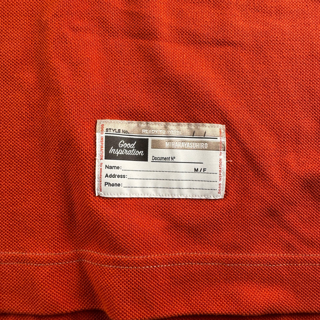 GU x Mihara Yasuhiro Orange Short Sleeve Polo (XL)