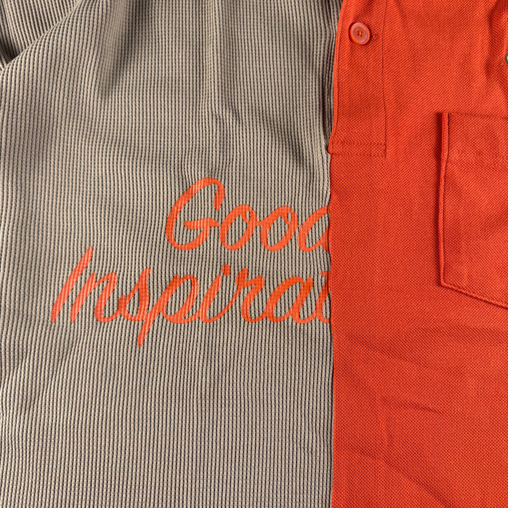 GU x Mihara Yasuhiro Orange Short Sleeve Polo (XL)