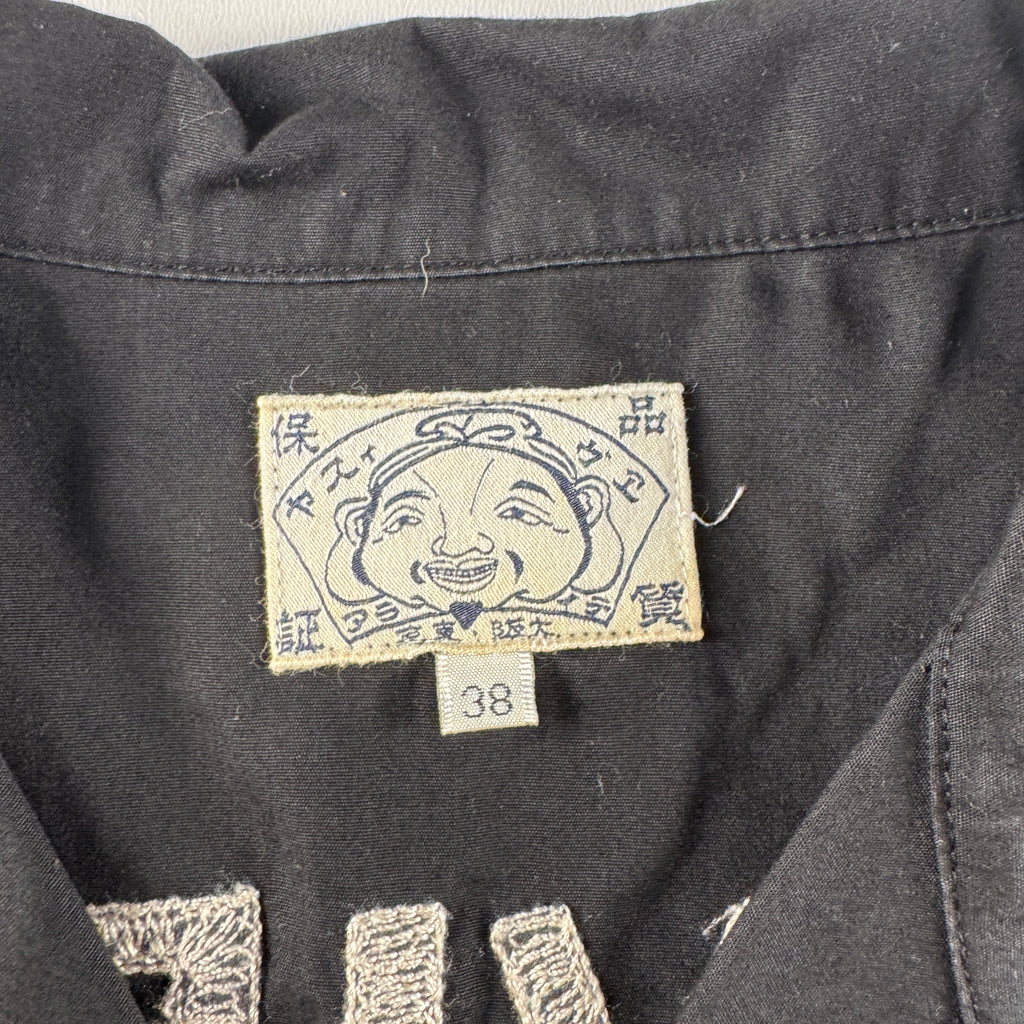 EVISU Paris Embroidered Black S/S Shirt (38/M)